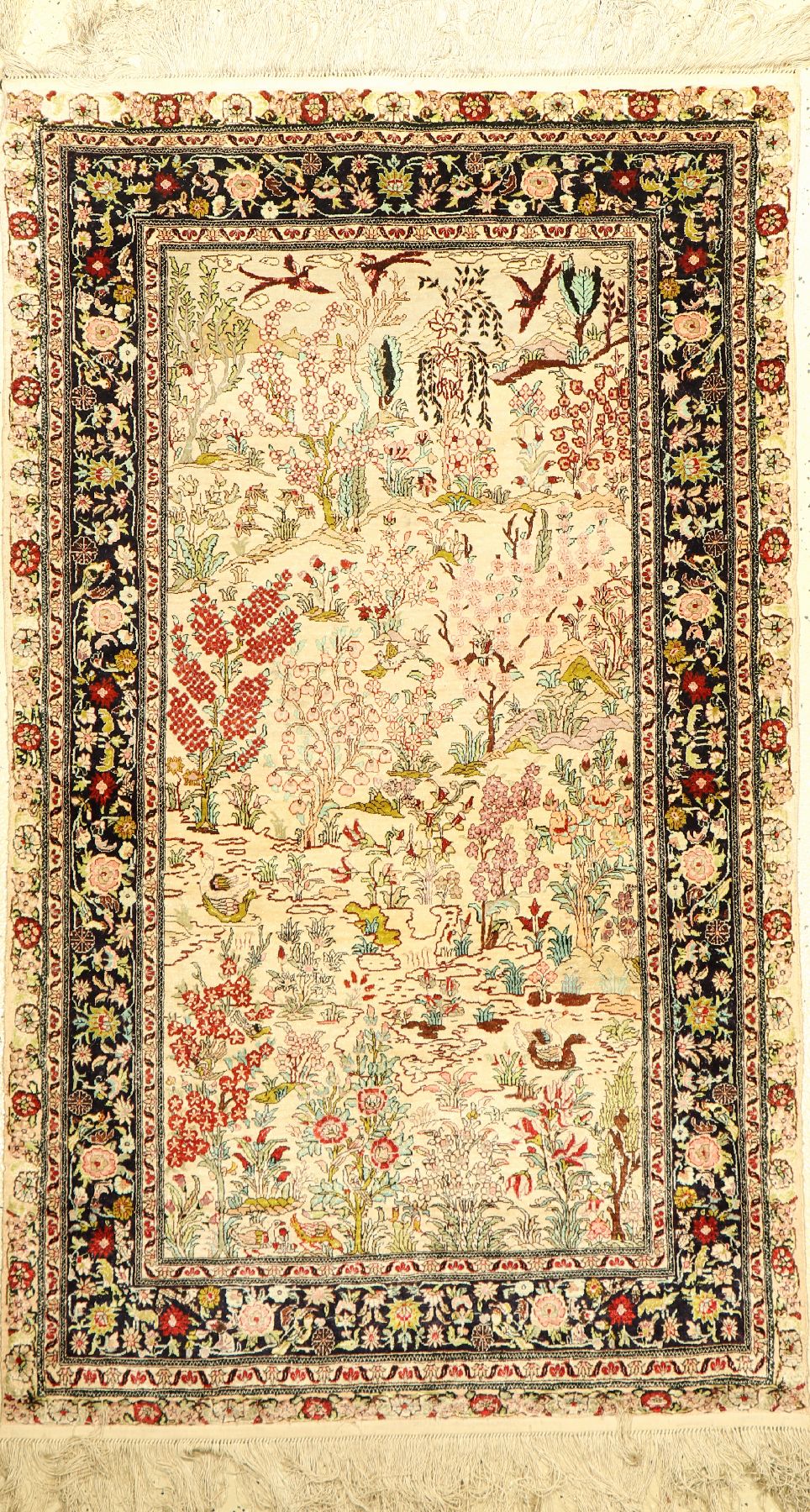 China Seide, ca. 40 Jahre, reine Naturseide, ca. 157 x 92 cm, EHZ: 2