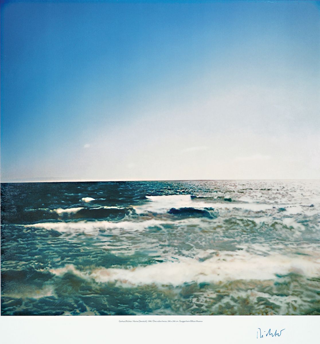 Gerhard Richter, geb. 1932, Farboffset und Serigraphie auf matt glänzendem dünnem Karton, Marina /Seestück, handsigniert, Hrsgl. Guggenheim Bilbao ...