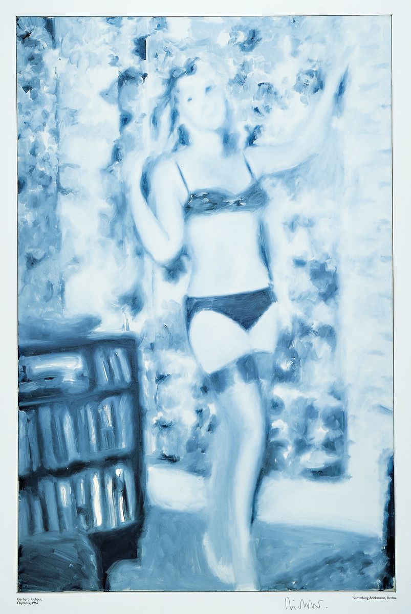 Gerhard Richter,geb. 1932, Farboffset auf Offset-Papier, Olympia, handsigniert, aus 1967, Blattgr. 83 x 63 cm, Rahmen 103 x 73 cm