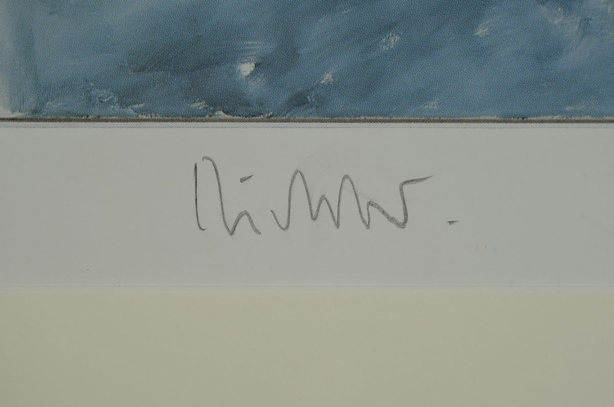 Detail a: Gerhard Richter,geb. 1932, Farboffset auf Offset-Papier, Olympia, handsigniert, aus 1967, Blattgr. 83 x 63 cm, Rahmen 103 x 73 cm