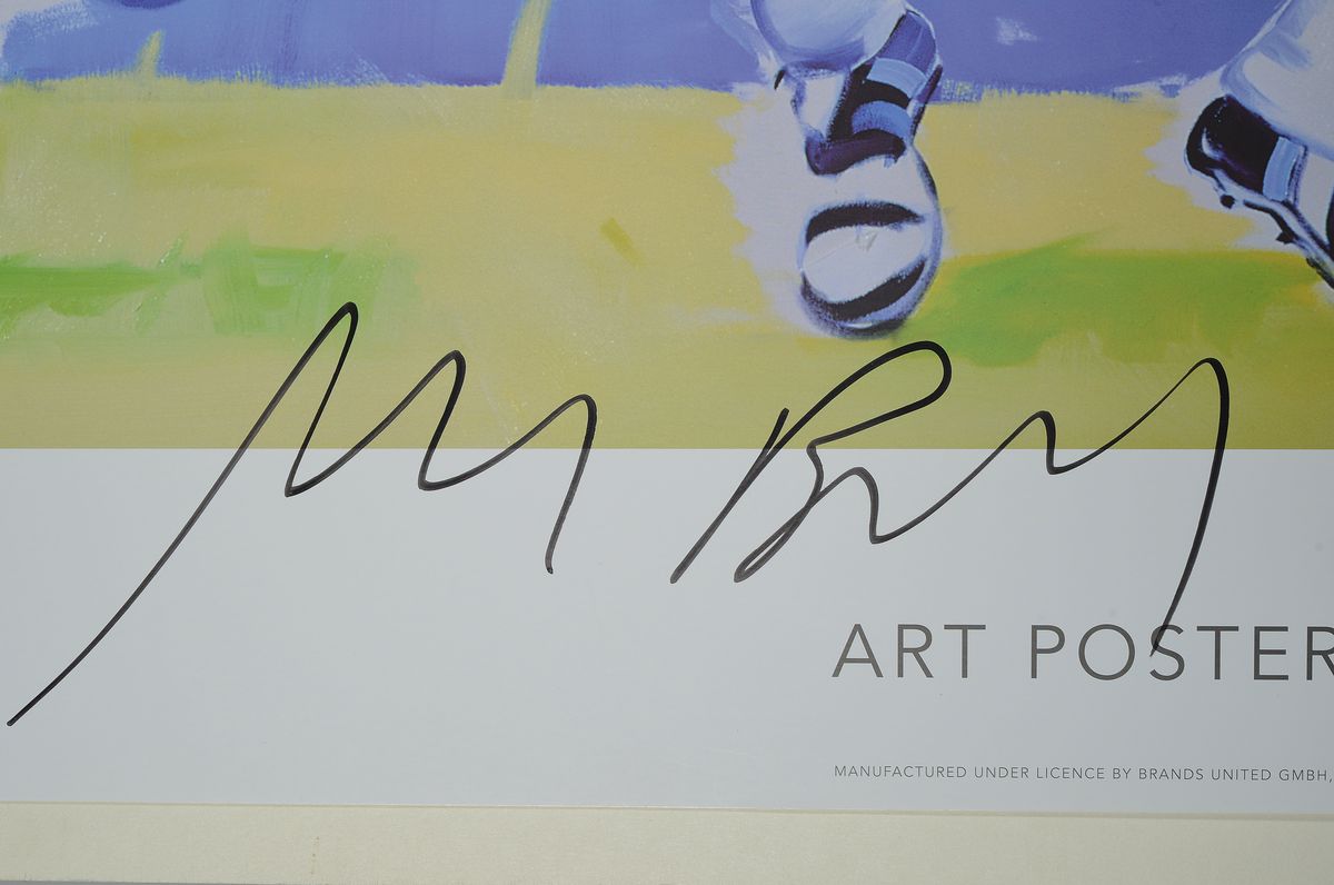 Detail a: Norbert Bisky, geb. 1970, "The Perfect Match", handsigniert, num. 496/800, 97 x 66 cm Die Offset Lithographie wurde anlässlich der ...
