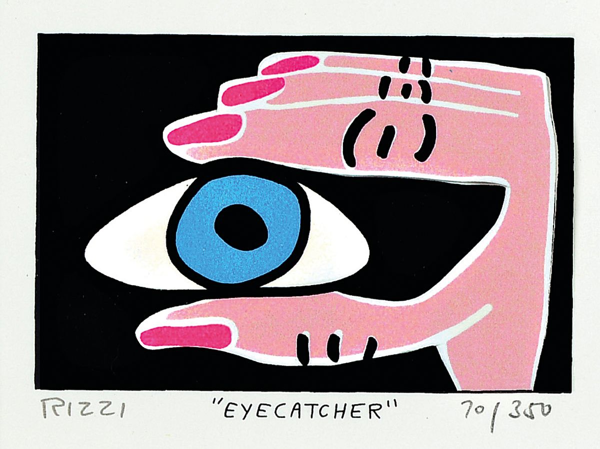 James Rizzi, 1950-2011 New York, Eye-catcher, dreidimensionale Farbserigraphie, betitelt, signiert und num. 70/350, ca. 5x7.5cm, PP, u.Gl., R. ca. ...