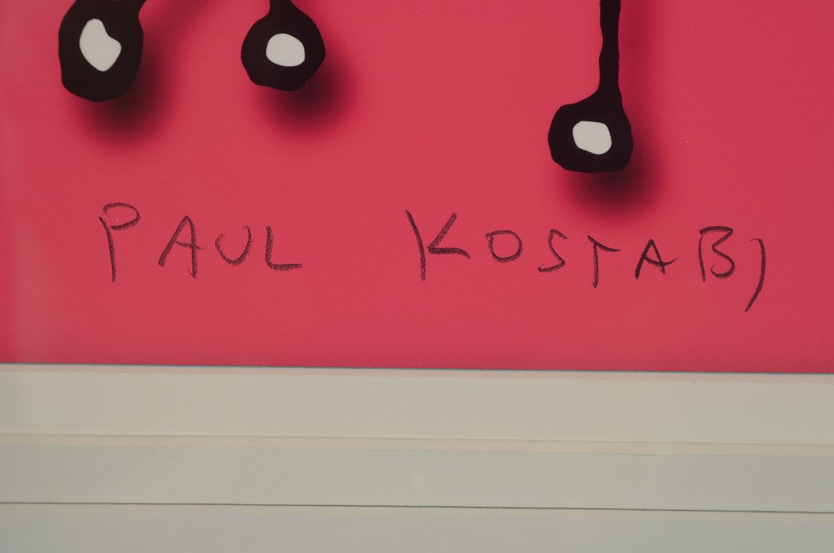 Detail a: Paul Kostabi, geb. 1962, dreidimensionale Farbserigraphie, handsigniert, ca. 29x29cm, PP, u.Gl., R. ca. 50x50cm