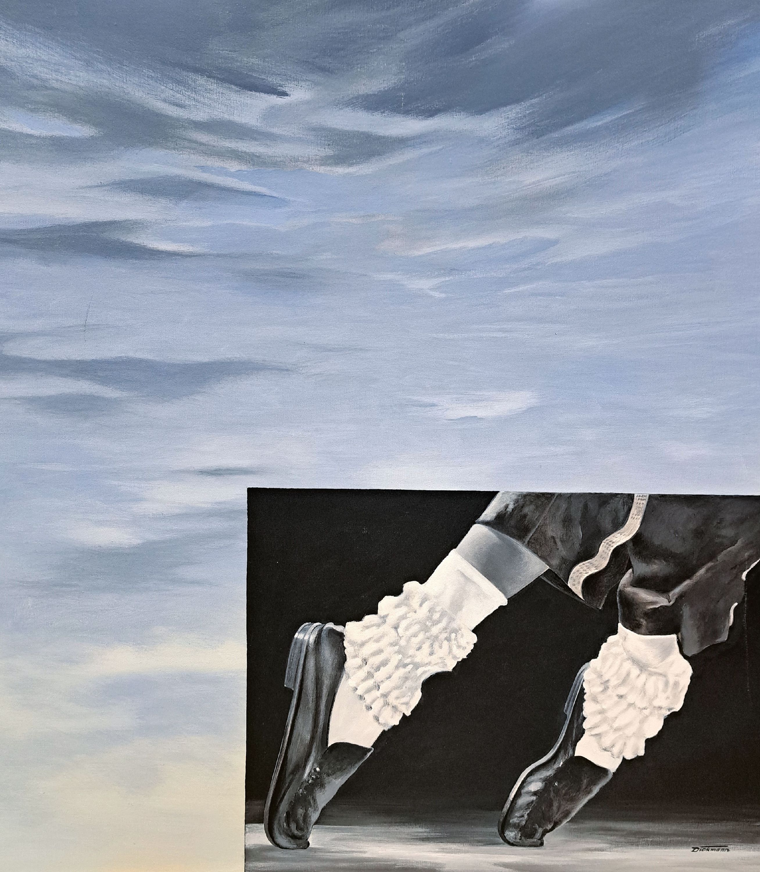 Image 25866435 - Ingrid Dickmann, geb. 1942, ´Michael JacksonFüße´, Acryl/Lwd, re. u. sign. Dickmann, ...