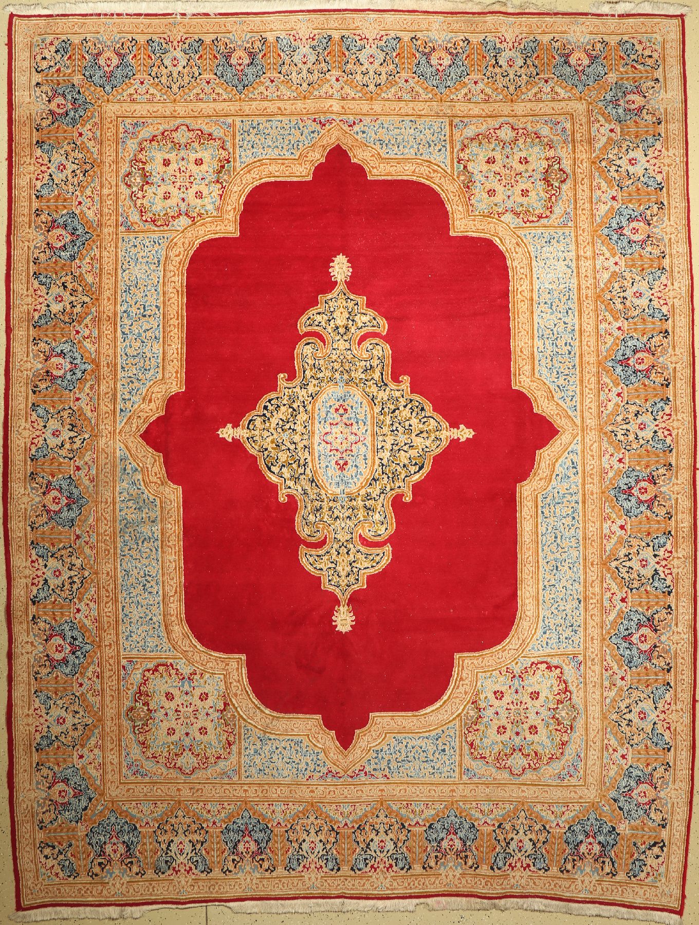 Kirman, Persien, ca. 40 Jahre, Wolle auf Baumwolle, ca. 390 x 303 cm, EHZ: 3