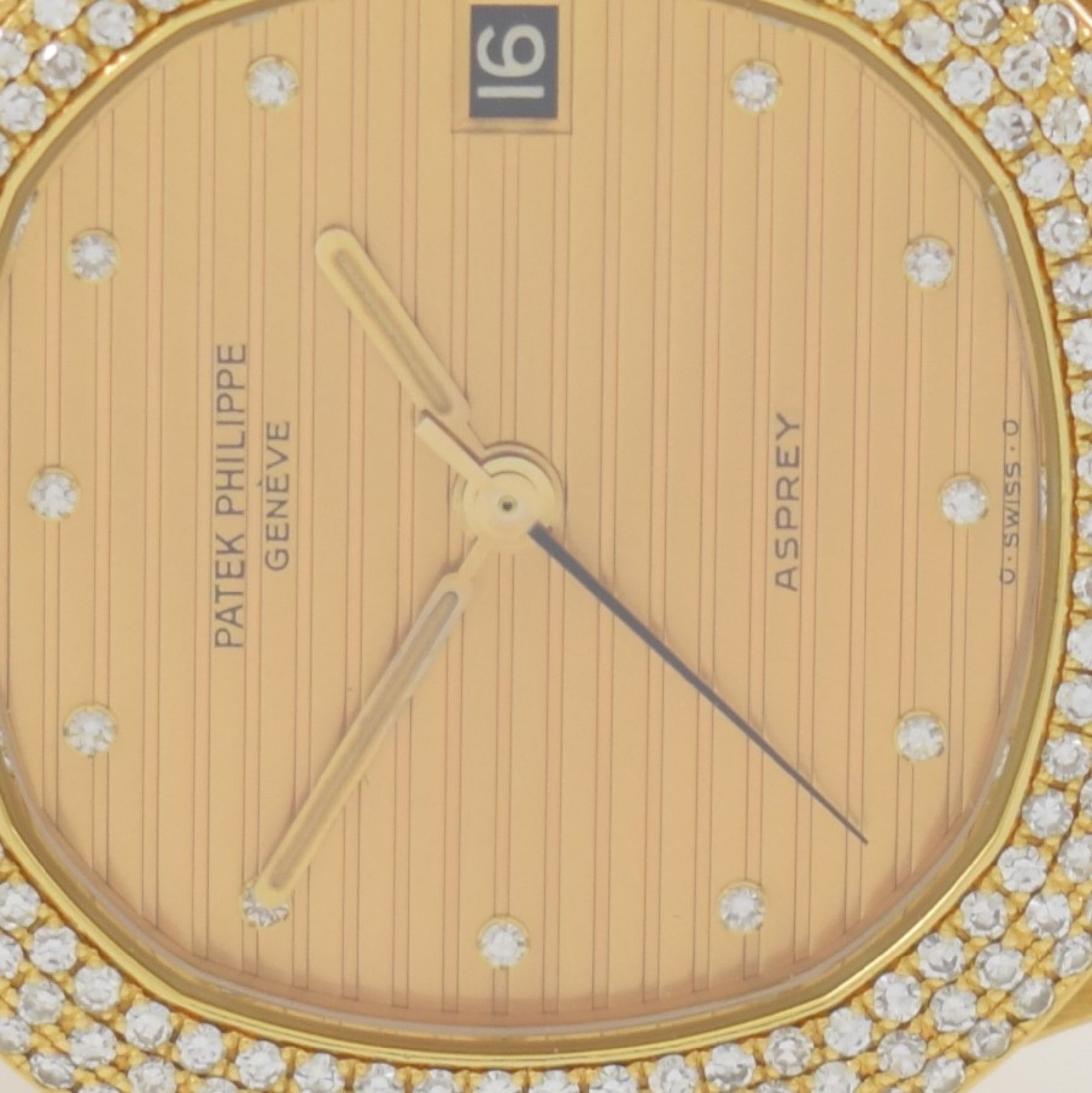 Detail b: PATEK PHILIPPE / ASPREY hochfeine Herrenarmbanduhr Modell Nautilus Design von Gerald Genta in GG 750/00 mit original Brillantbesatz, Automatik, ...