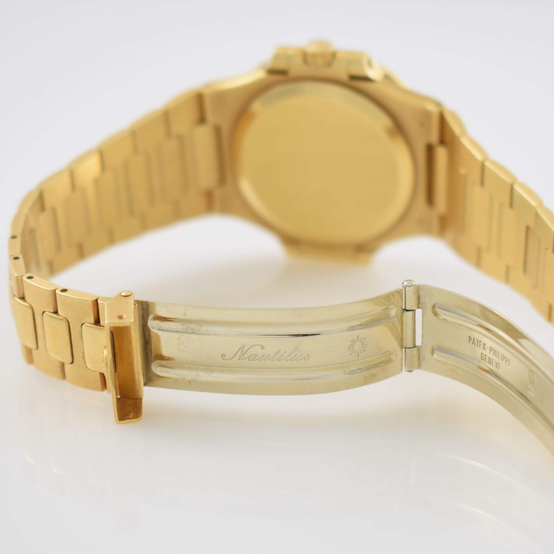 Detail p: PATEK PHILIPPE / ASPREY hochfeine Herrenarmbanduhr Modell Nautilus Design von Gerald Genta in GG 750/00 mit original Brillantbesatz, Automatik, ...