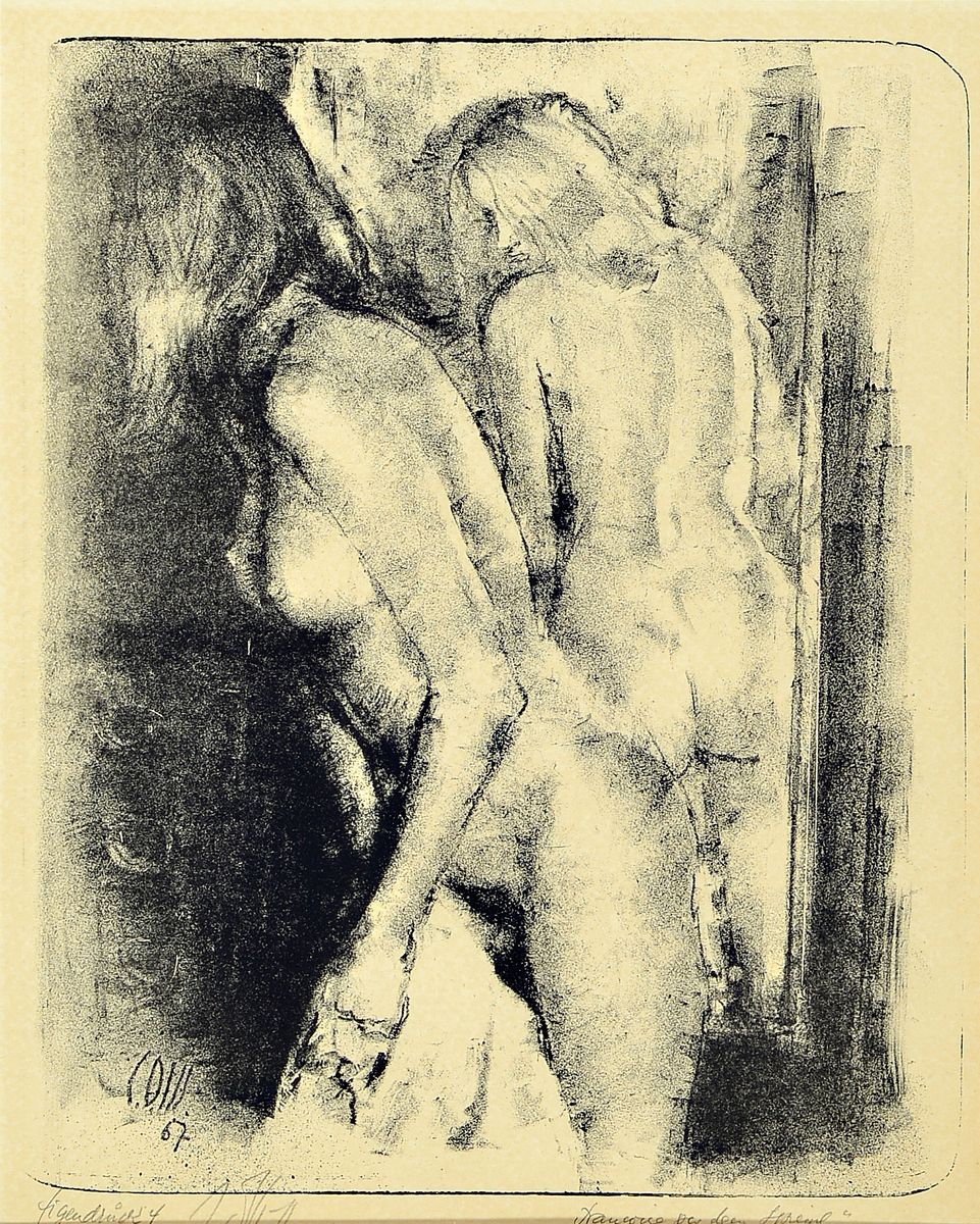 Carl Otto Müller, 1901- 1970, zwei Frauenakte, Lithographien, im Stein monogrammiert und dat. 67, li. u. num. 11/XX bzw. bez. Eigendruck und ...