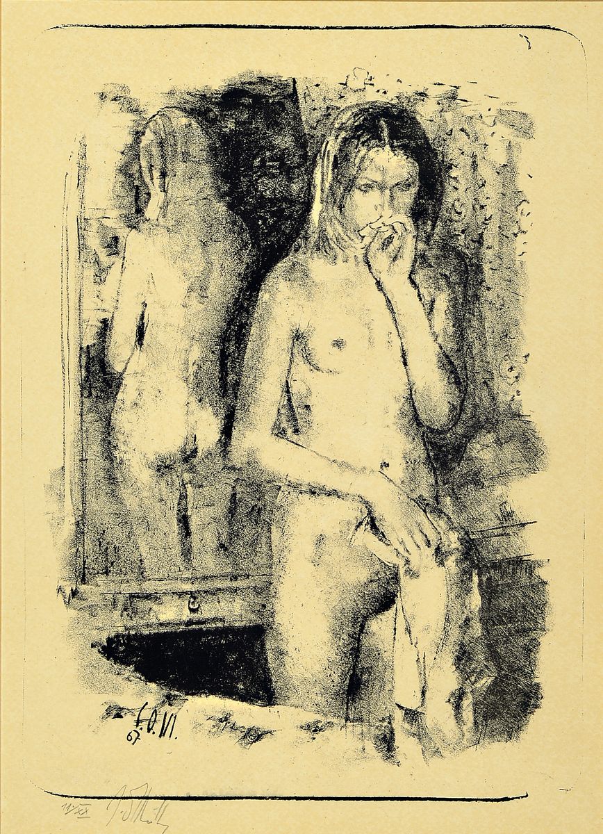 Detail a: Carl Otto Müller, 1901- 1970, zwei Frauenakte, Lithographien, im Stein monogrammiert und dat. 67, li. u. num. 11/XX bzw. bez. Eigendruck und ...