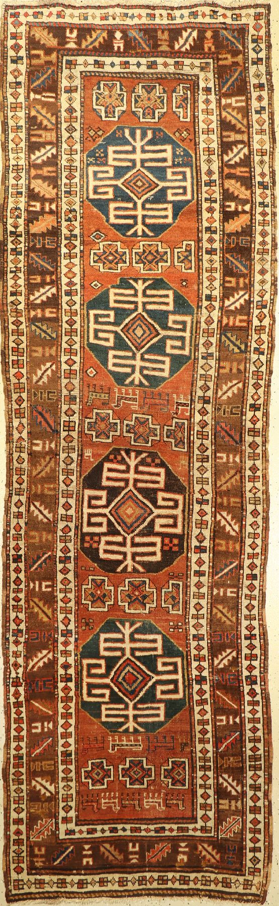 Nordwest Persischer Läufer, Persien, um 1940, Wolle auf Wolle, ca. 336 x 101 cm, EHZ: 4