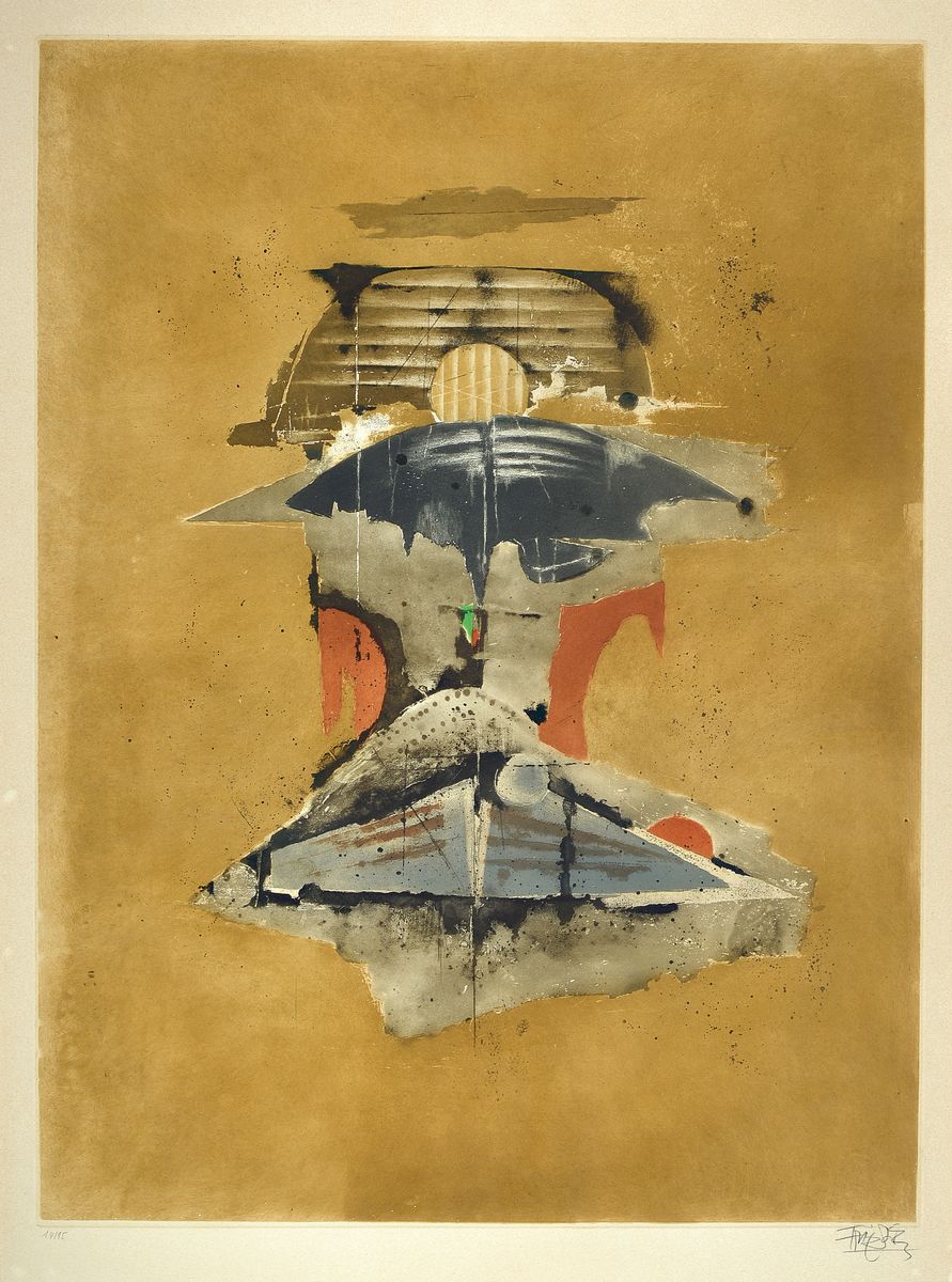 Johnny Friedländer, 1912-1992, Farbradierung , handsign., num. 14/95, unter Glas gerahmt, ca. 96,5x69 cm