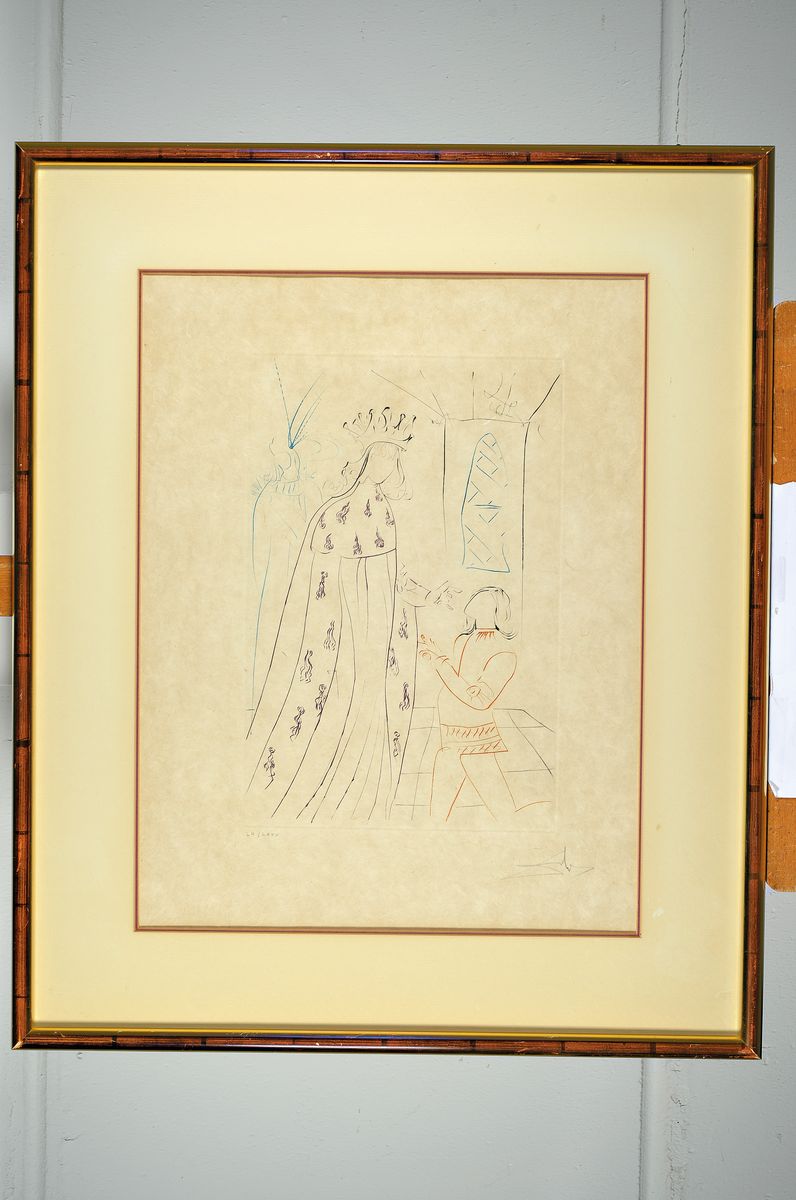 Detail k: Salvador Dali, 1904-1989, Farbkaltnadel- Radierung auf Japan Papier, handsign., num. L"/LXXV, WVZ Michler/Löpsinger 779, unter Glas gerahmt, ...