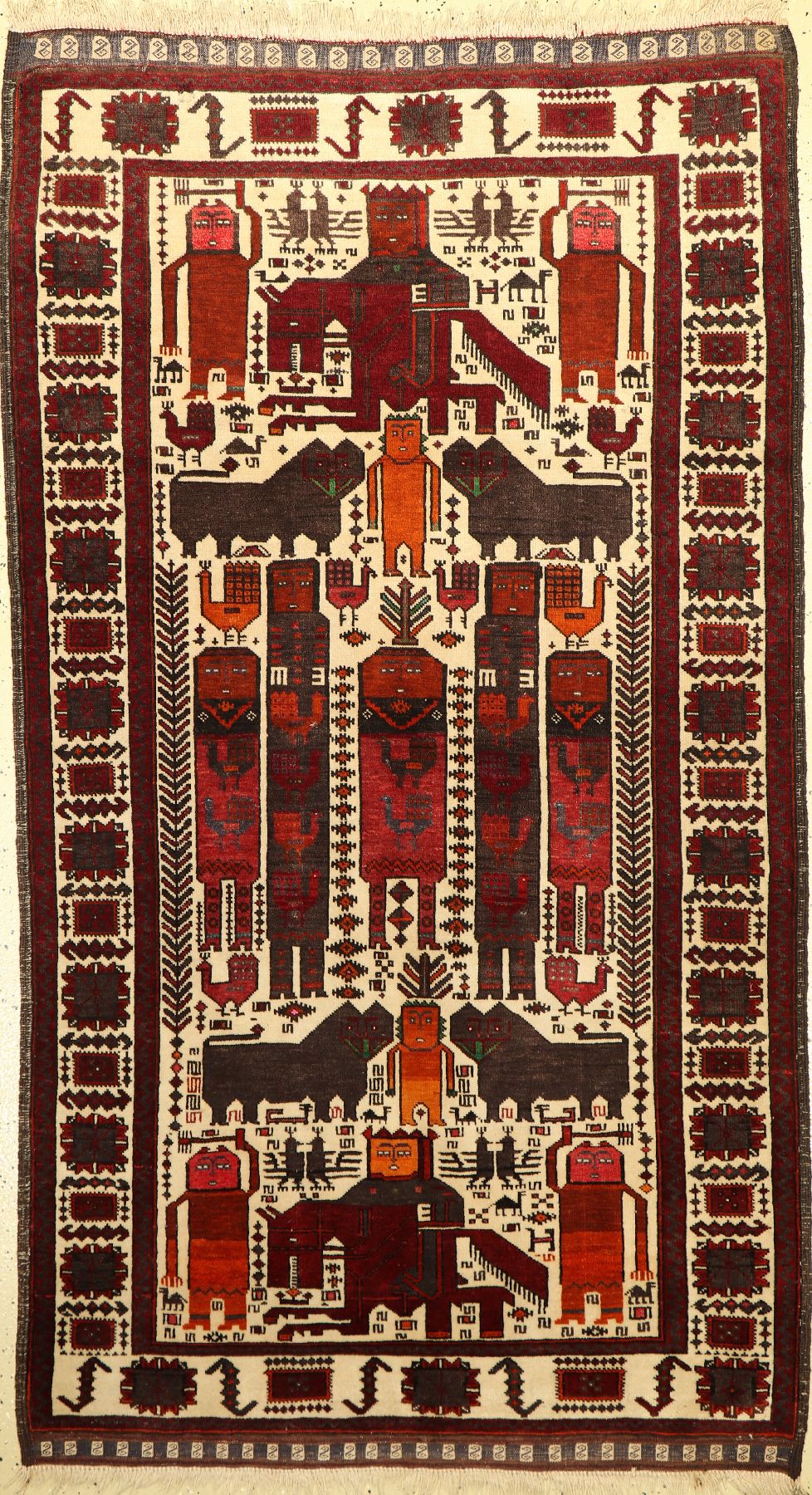 Belutsch alt, Afghanistan, ca. 60 Jahre, Wolle auf Wolle, ca. 198 x 112 cm, EHZ: 2-3