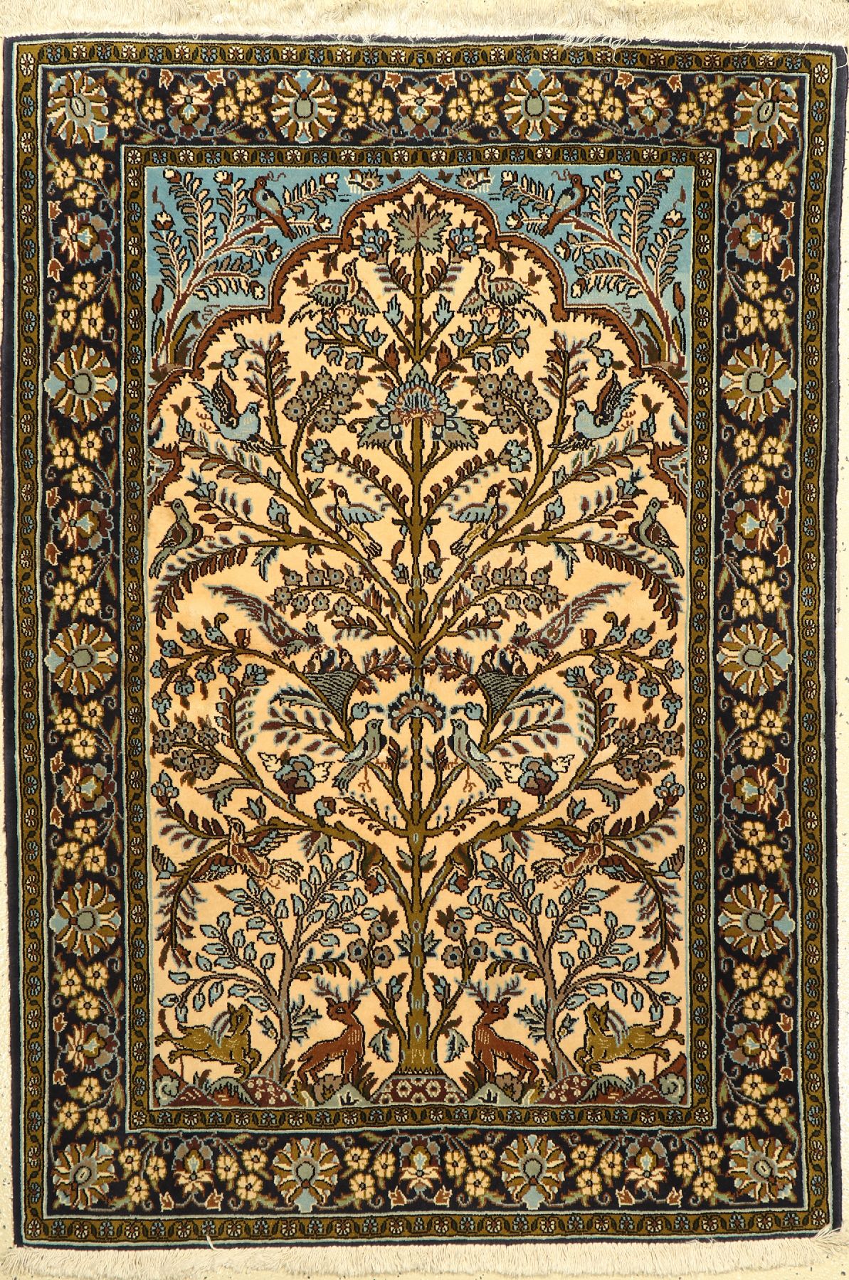 Ghom, Persien, ca. 40 Jahre, Wolle auf Baumwolle+Seide, ca. 158 x 110 cm, EHZ: 2