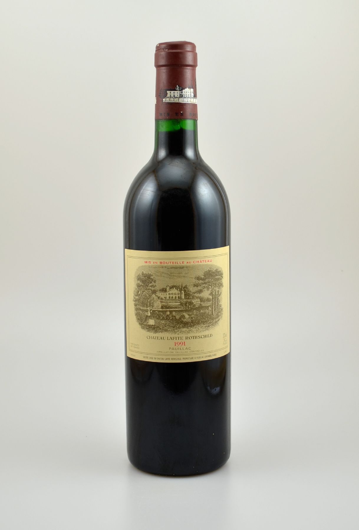 1 Flasche 1991 Chateau Lafite Rothschild, Pauillac, Premier Grand Cru Classe, 75 cl, 12 % Vol., Füllstand: into neck, hervorragender ...