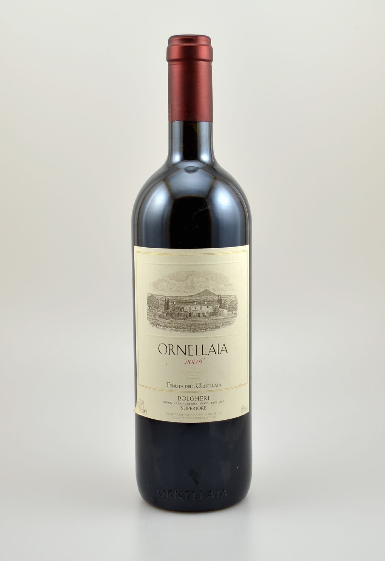 1 Flasche 2006 Ornellaia, Bolgheri, Toscana, ca. 75 cl, 15 % Vol., Füllstand: ca. into neck, guter Erhaltungszustand, unverkostet, 97 Parker Punkte, ...