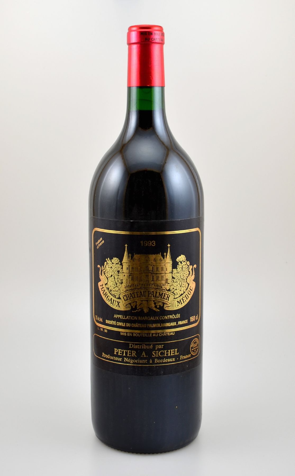 1 Magnumflasche 1993 Chateau Palmer, Margaux, ca. 150 cl, 12 % Vol., Füllstand: into neck, hervorragender Erhaltungszustand, unverkostet, ...