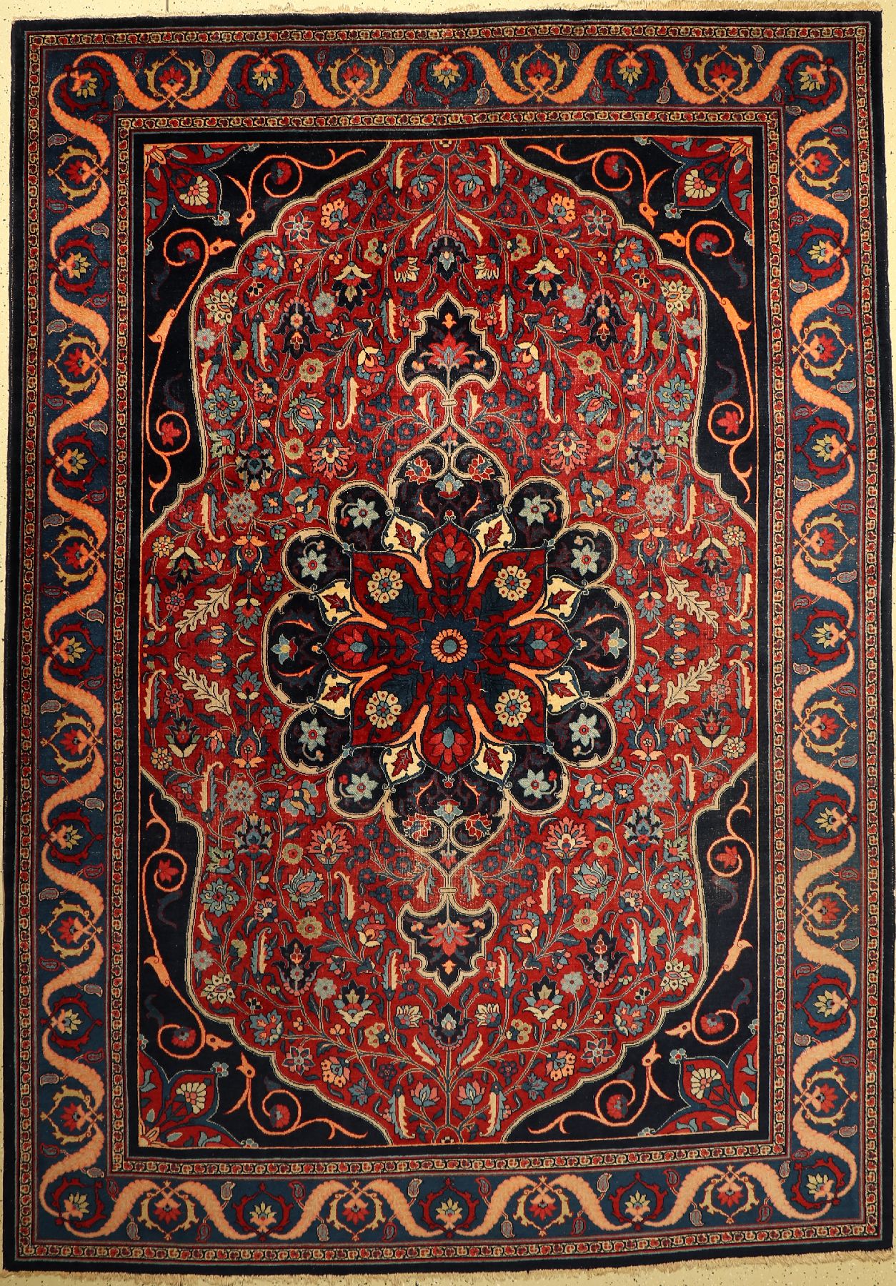 Seltener Täbriz alt, Persien, um 1910/1920,Wolle auf Baumwolle, ca. 348 x 244 cm, EHZ: 4