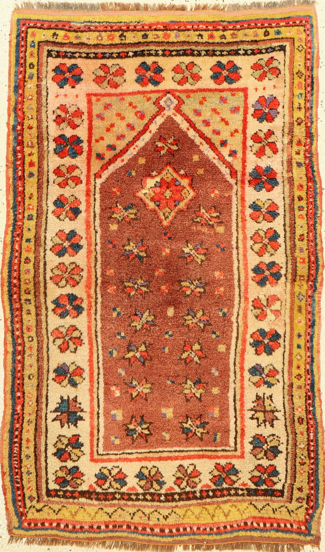 Monastir Gebetsteppich antik, Anatolien, um1890/1900, Wolle auf Wolle, ca. 114 x 72 cm, EHZ: 2-3