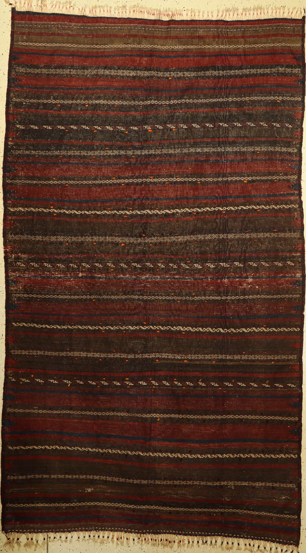 Belutsch Kelim alt, Persien, um 1920, Wolleauf Wolle, ca. 300 x 177 cm, EHZ: 3