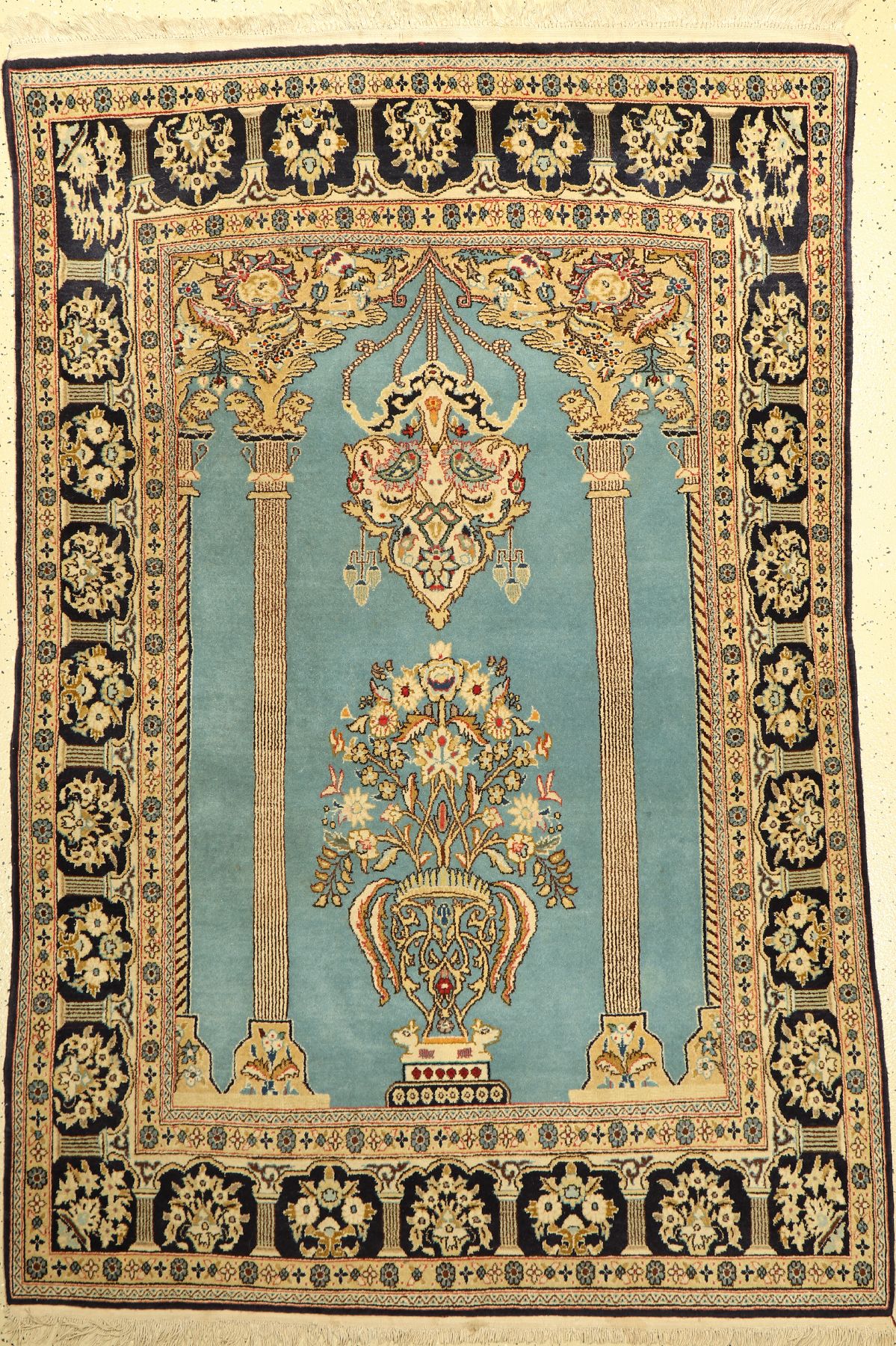 Ghom alt, Persien, ca. 40 Jahre, Wolle auf Baumwolle, ca. 204 x 144 cm, EHZ: 2-3