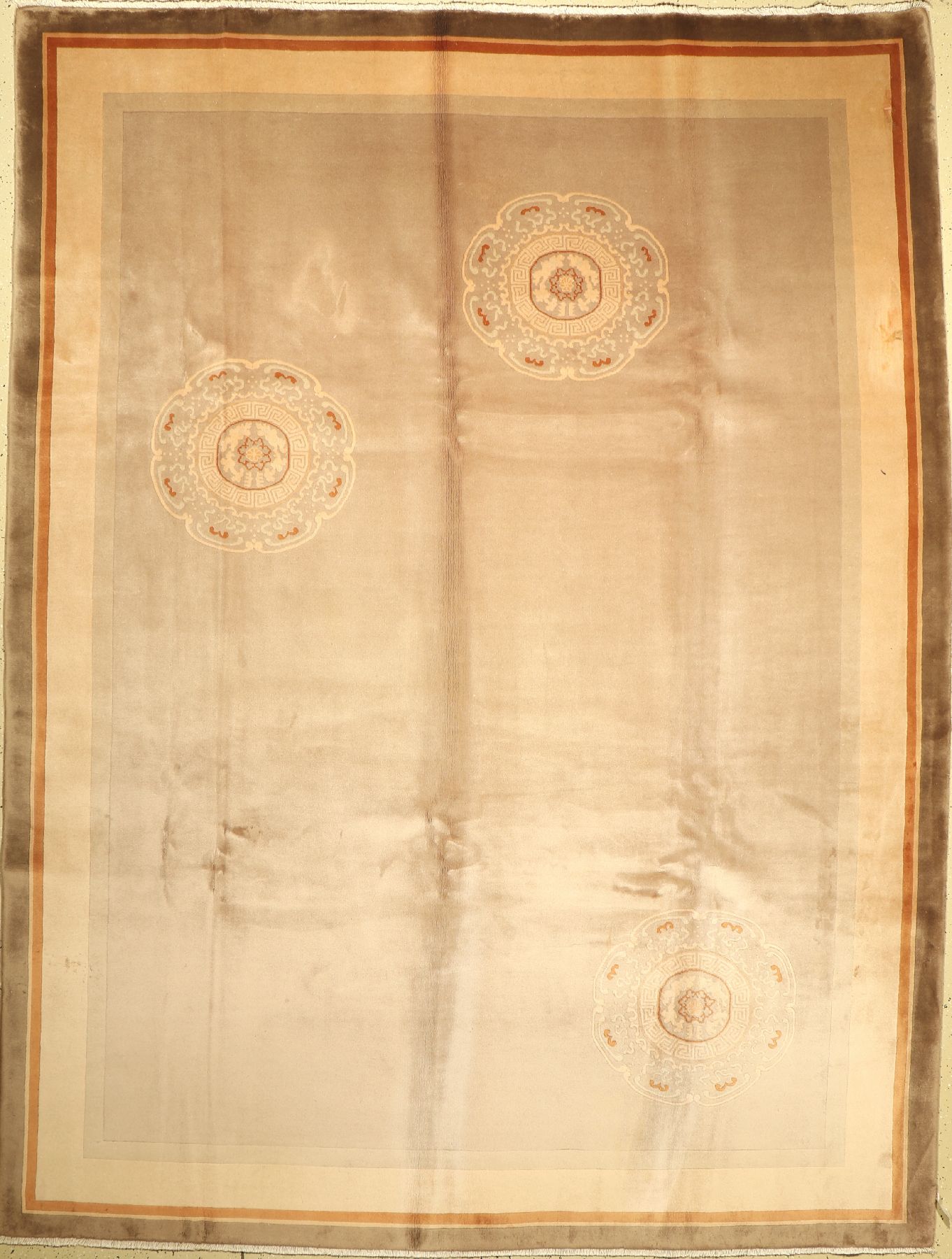 Peking alt, China, um 1940/1950, Korkwolle,ca. 350 x 265 cm, dekorativ, EHZ: 3