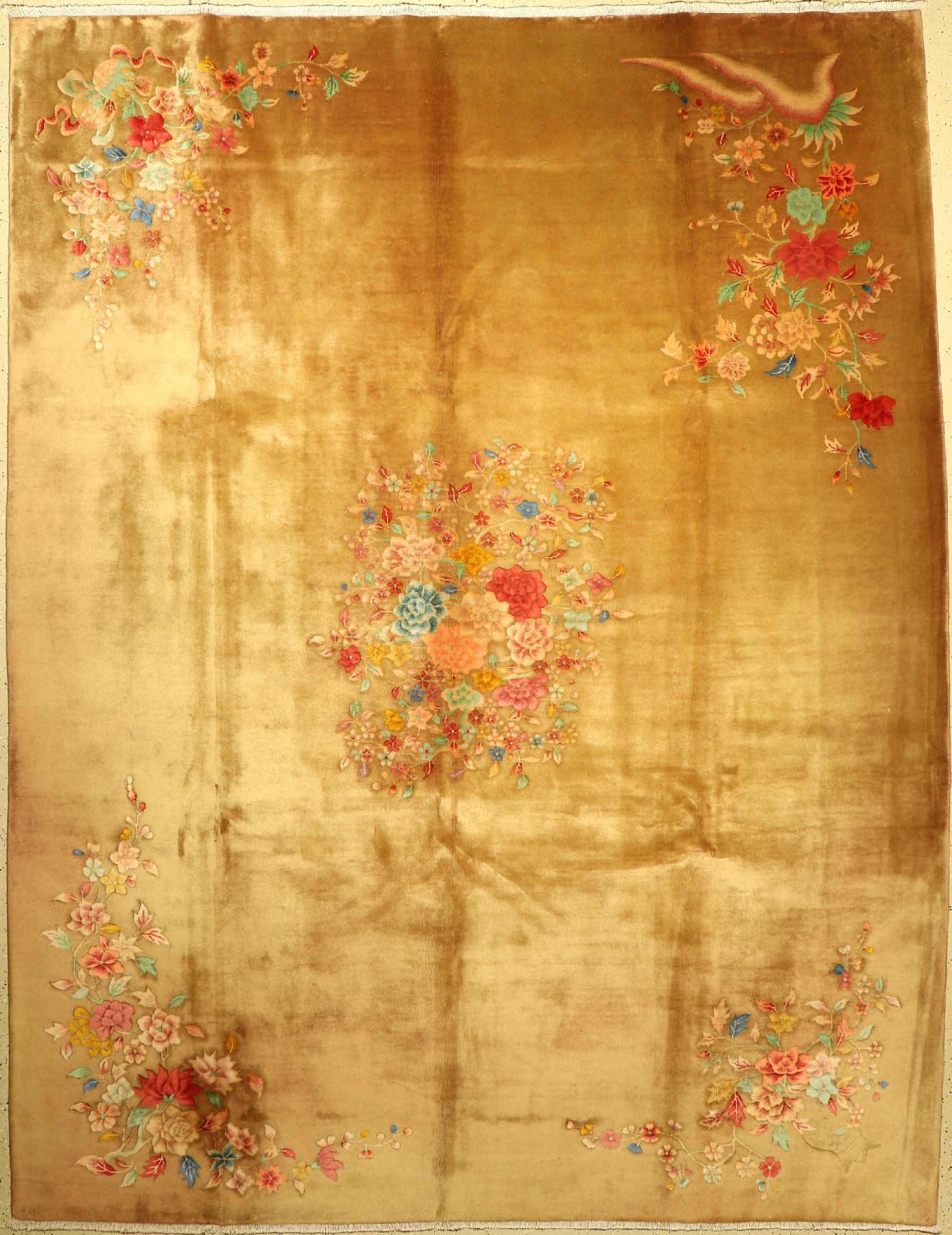 Peking alt, China, um 1940, Korkwolle, ca. 350 x 270 cm, dekorativ, EHZ: 2-3