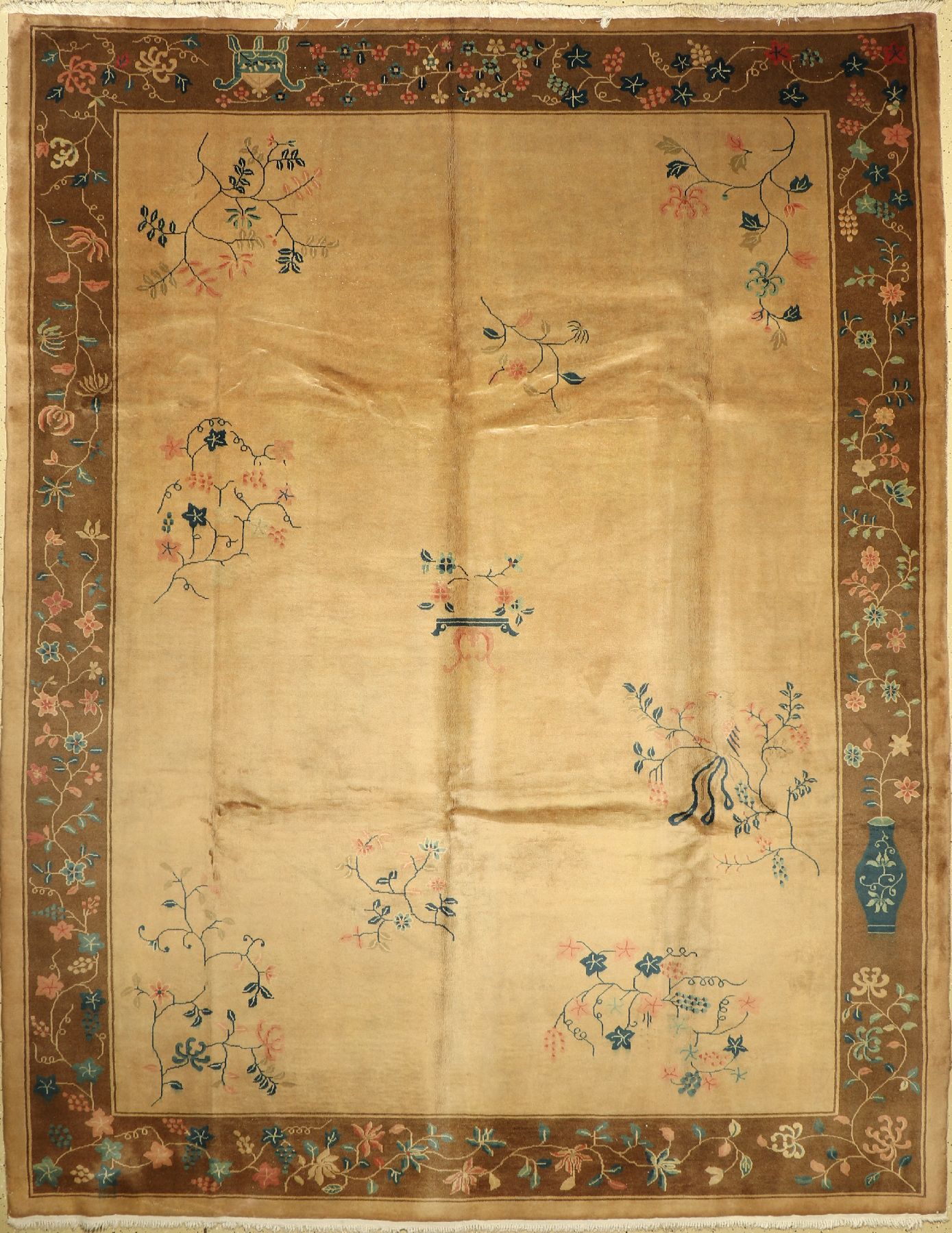 Peking alt, China, um 1930/1940, Korkwolle,ca. 346 x 270 cm, EHZ: 2-3
