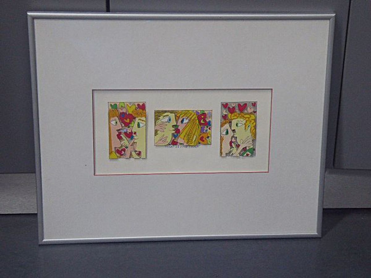 Detail k: James Rizzi, 1930-2011, That loving Touch, 3D-Konstruktion, handsign., num. 263/350, dat. 1997, unter Glas gerahmt , gesamt ca. 41x51 cm