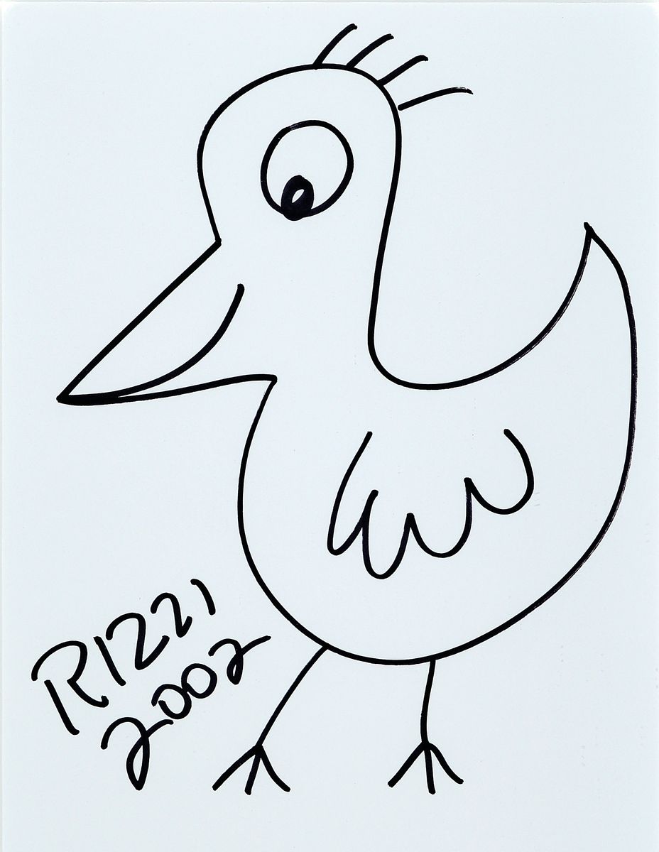James Rizzi, 1930-2011, Filzstiftzeichnung, handsign., dat. 2002, unter Glas gerahmt, PP, gesamt ca. 43x32,5 cm