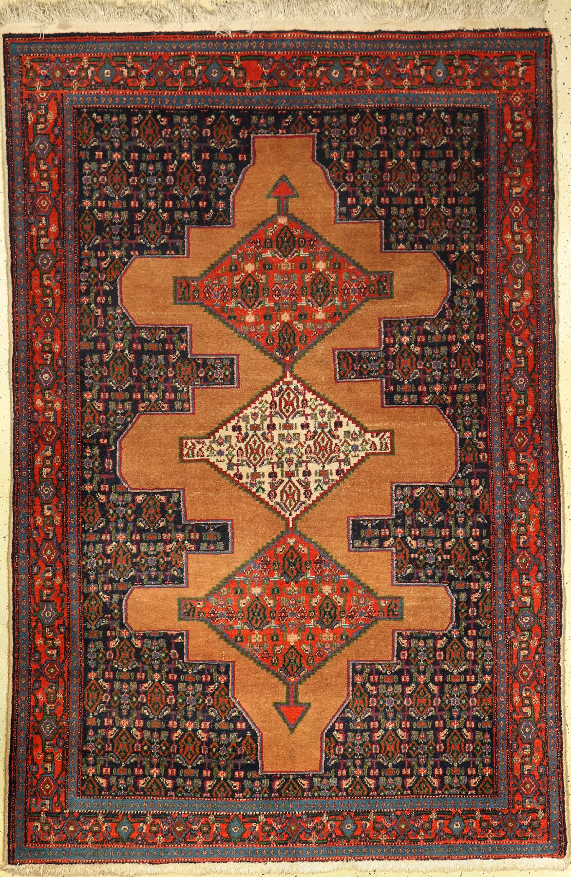 Senneh fein alt, Persien, ca. 40 Jahre, Wolle auf Baumwolle, ca. 200 x 135 cm, EHZ: 3