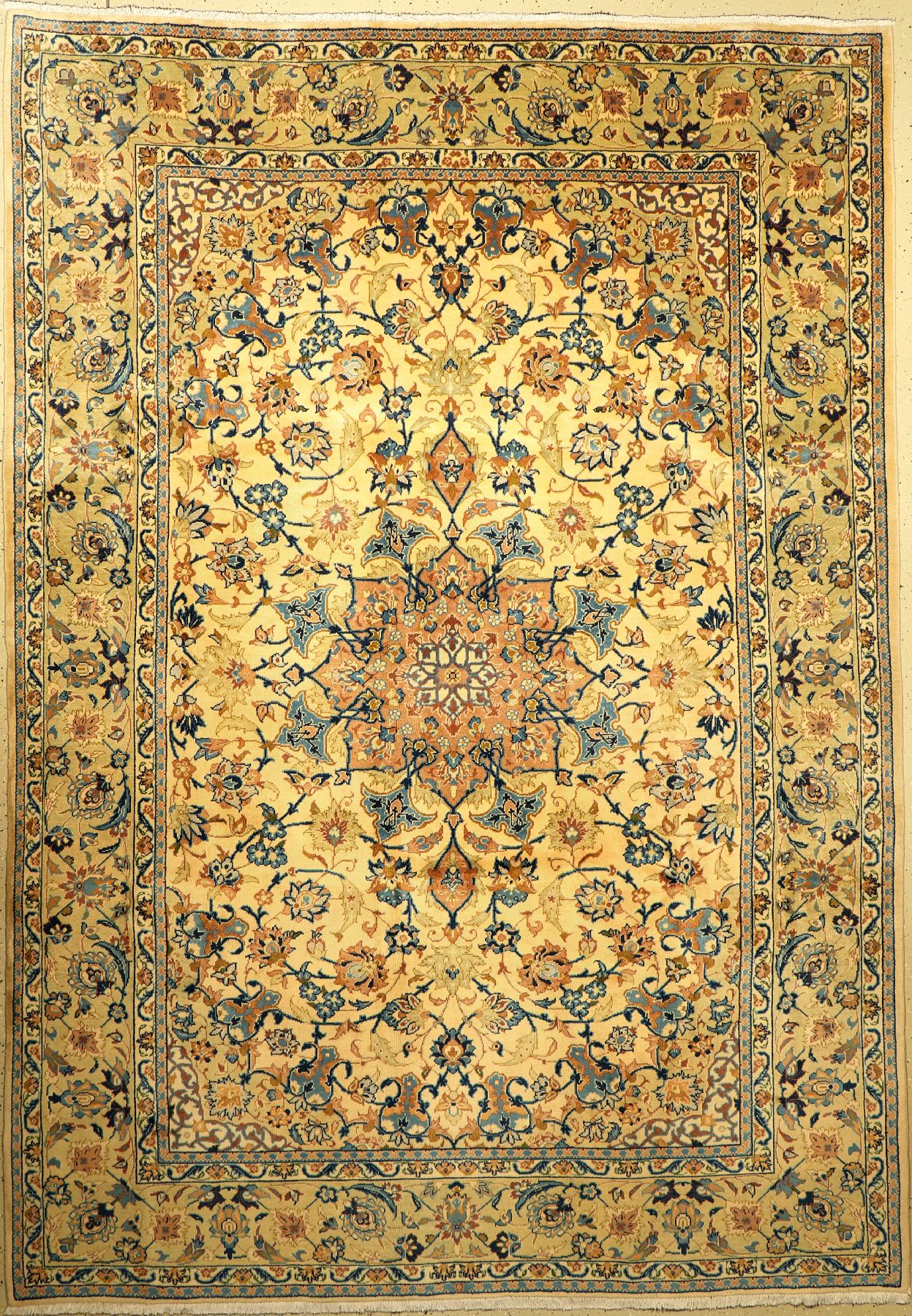 kaschmar alt, Persien, ca. 50 Jahre, Wolle auf Baumwolle, ca. 340 x 238 cm, EHZ: 2-3