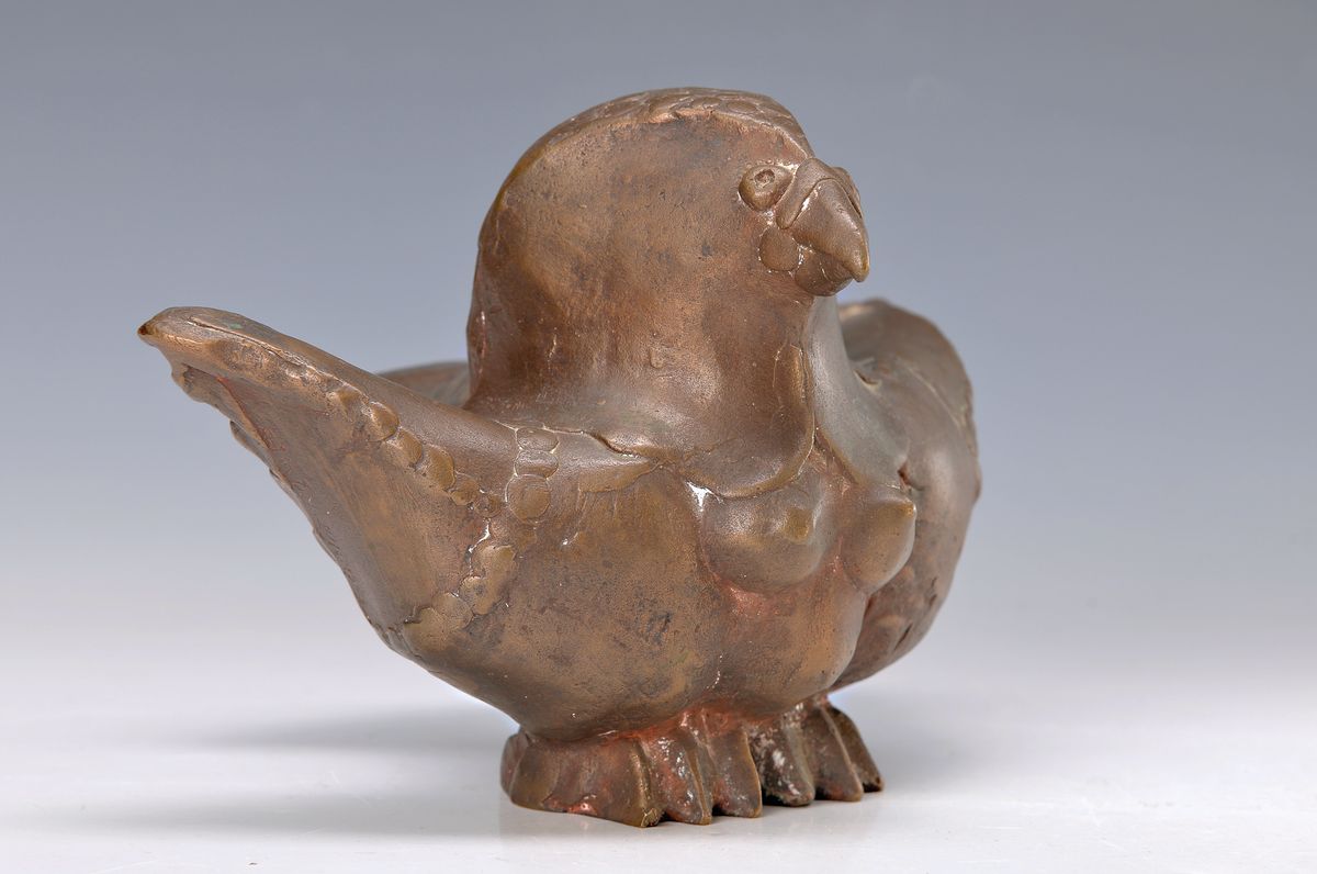 Gernot Rumpf, geb. 1941, Elwetritsche Vogel mit ausgebreiteten Vogel, signiert, 14 x 20 cm