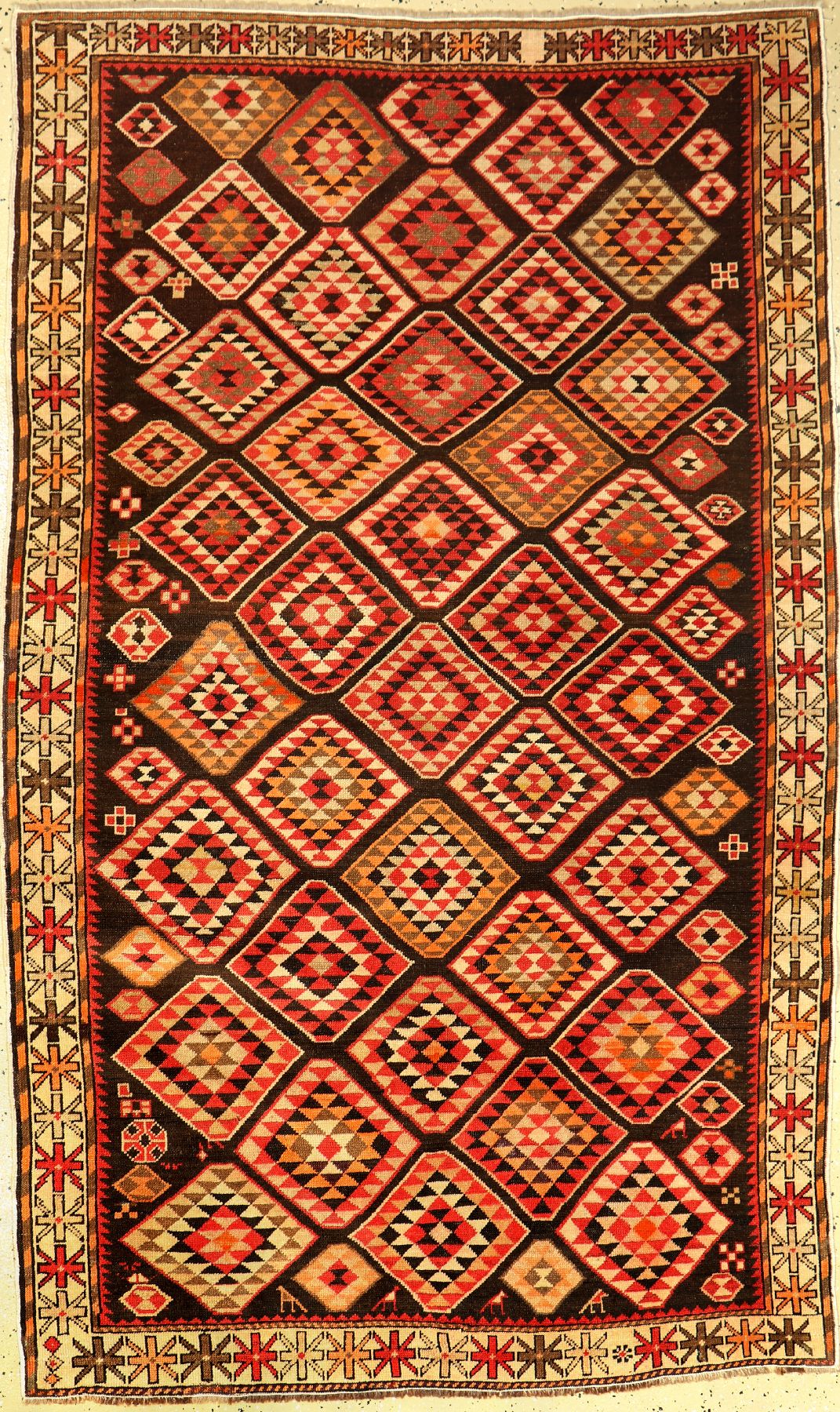 Schirwan alt, Kaukasus, um 1930, Wolle auf Wolle, ca. 200 x 120 cm, EHZ: 3-4