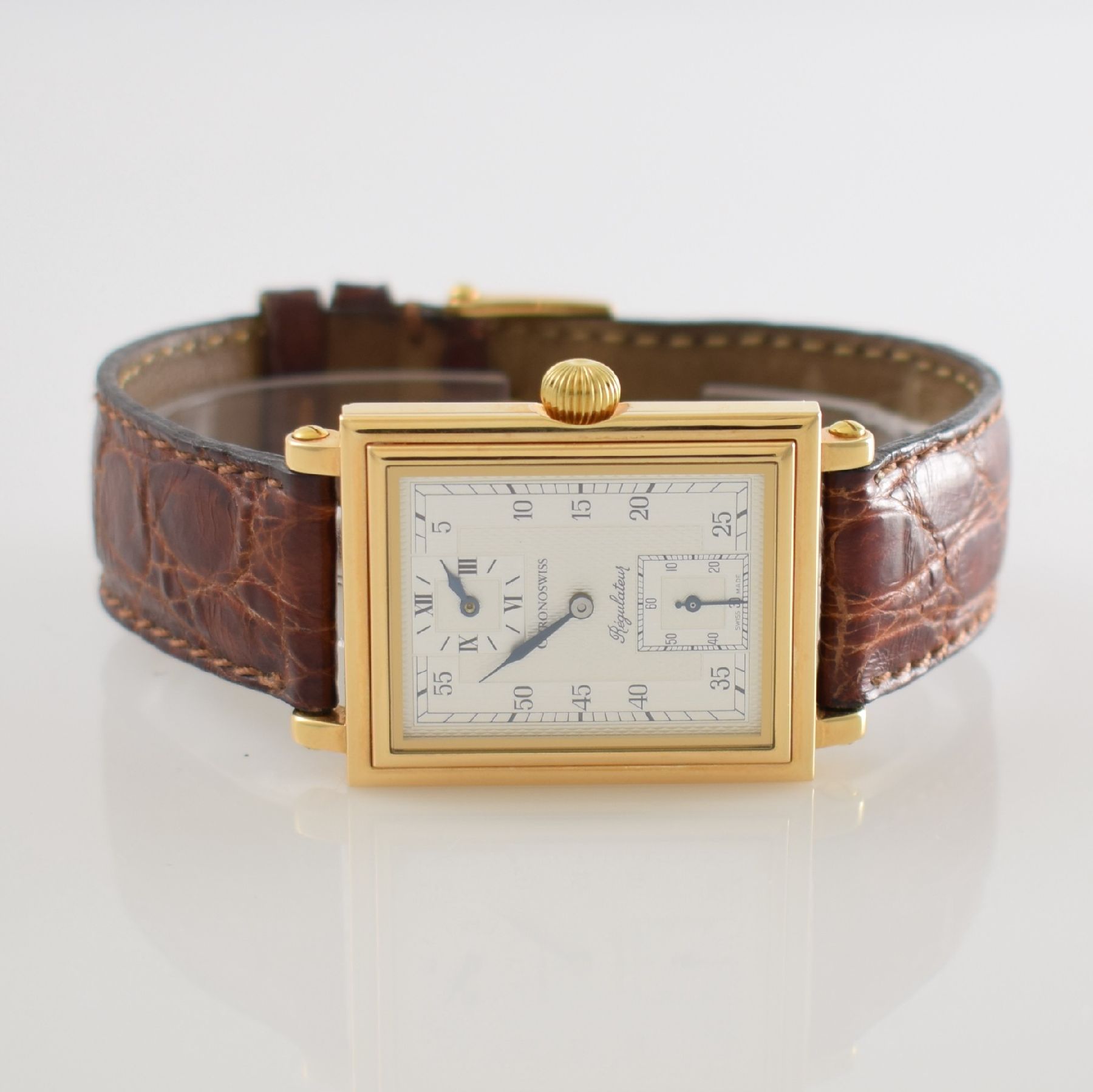 Detail b: CHRONOSWISS seltene Herrenarmbanduhr Regulateur, Handaufzug, Deutschland/Schweiz um 1996, Ref. CH 2951, ausverkauftes, auf weltweit 650 Stück ...