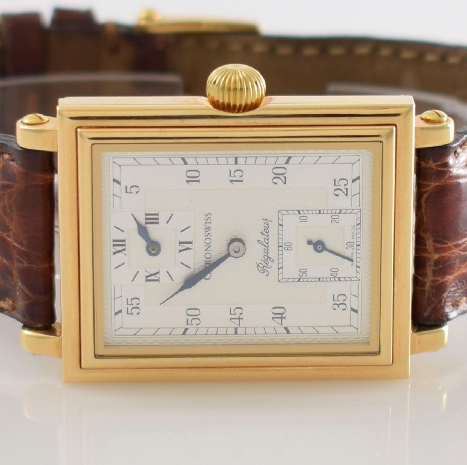 Detail c: CHRONOSWISS seltene Herrenarmbanduhr Regulateur, Handaufzug, Deutschland/Schweiz um 1996, Ref. CH 2951, ausverkauftes, auf weltweit 650 Stück ...