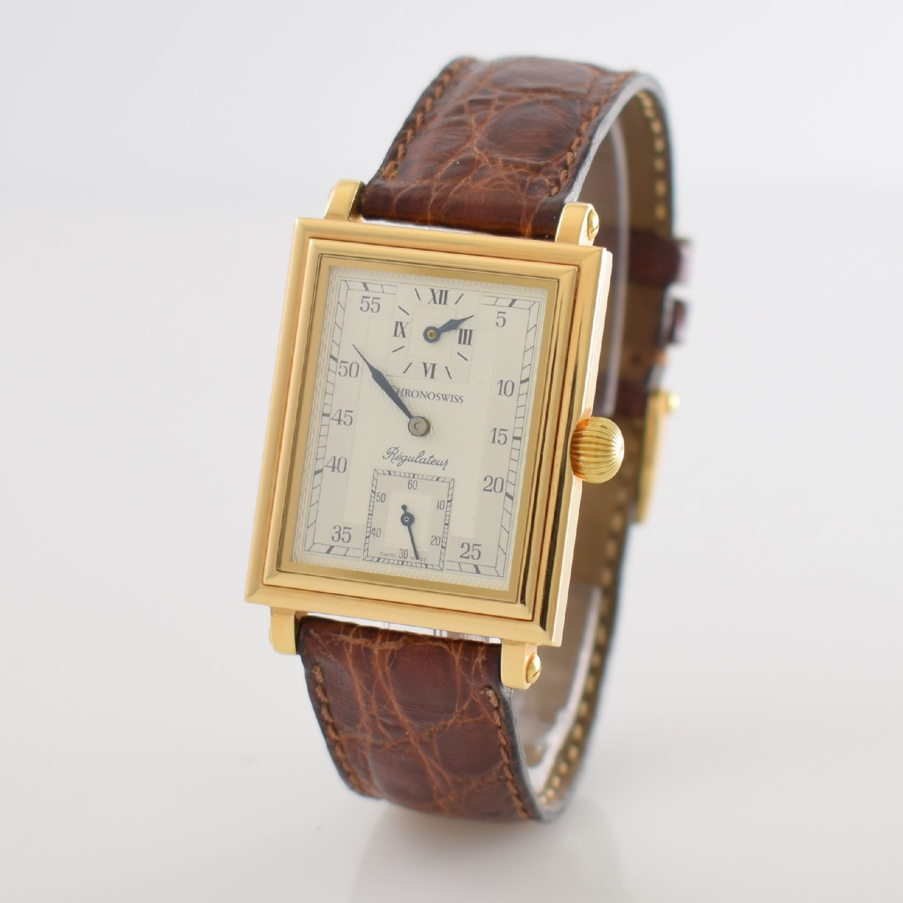Detail d: CHRONOSWISS seltene Herrenarmbanduhr Regulateur, Handaufzug, Deutschland/Schweiz um 1996, Ref. CH 2951, ausverkauftes, auf weltweit 650 Stück ...