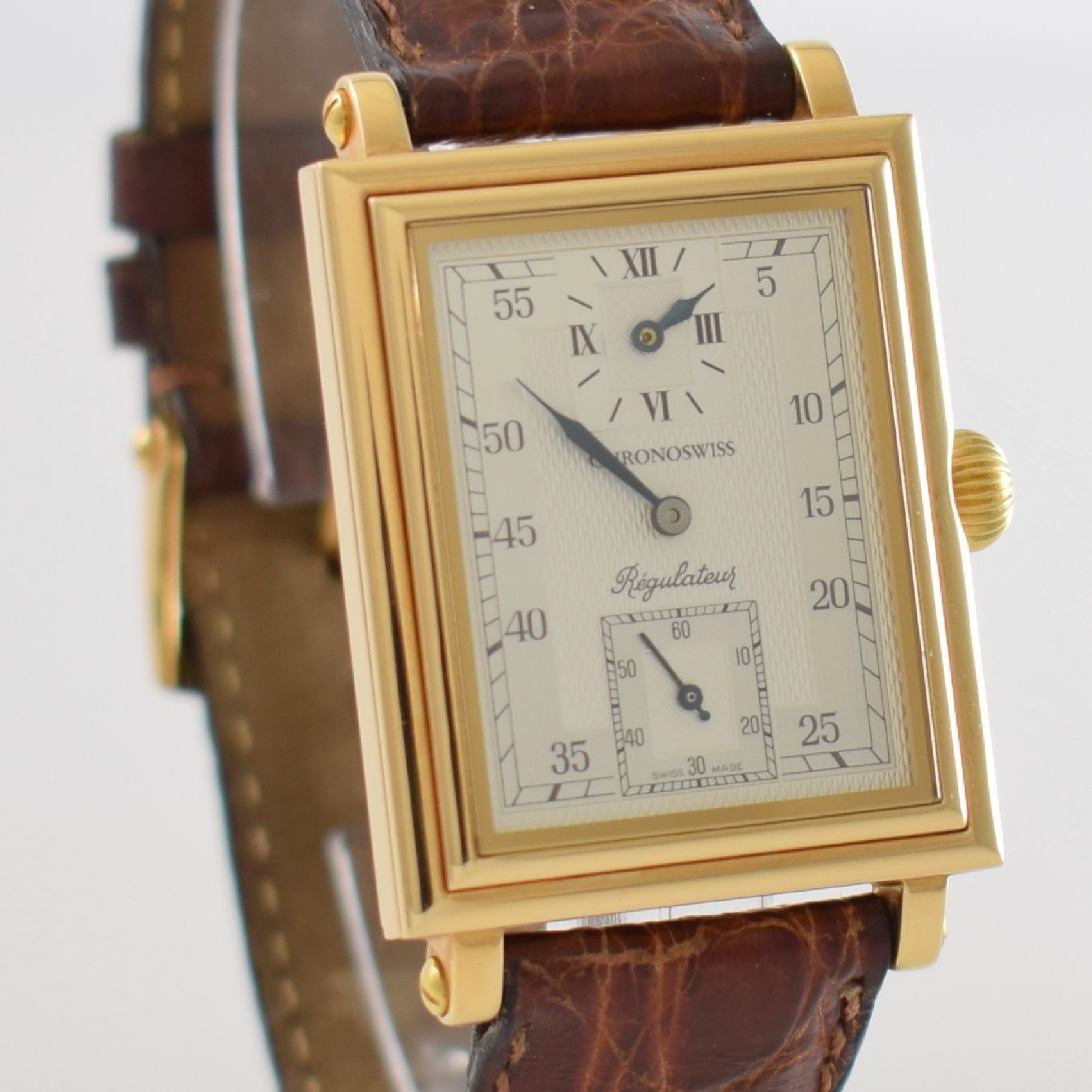 Detail g: CHRONOSWISS seltene Herrenarmbanduhr Regulateur, Handaufzug, Deutschland/Schweiz um 1996, Ref. CH 2951, ausverkauftes, auf weltweit 650 Stück ...