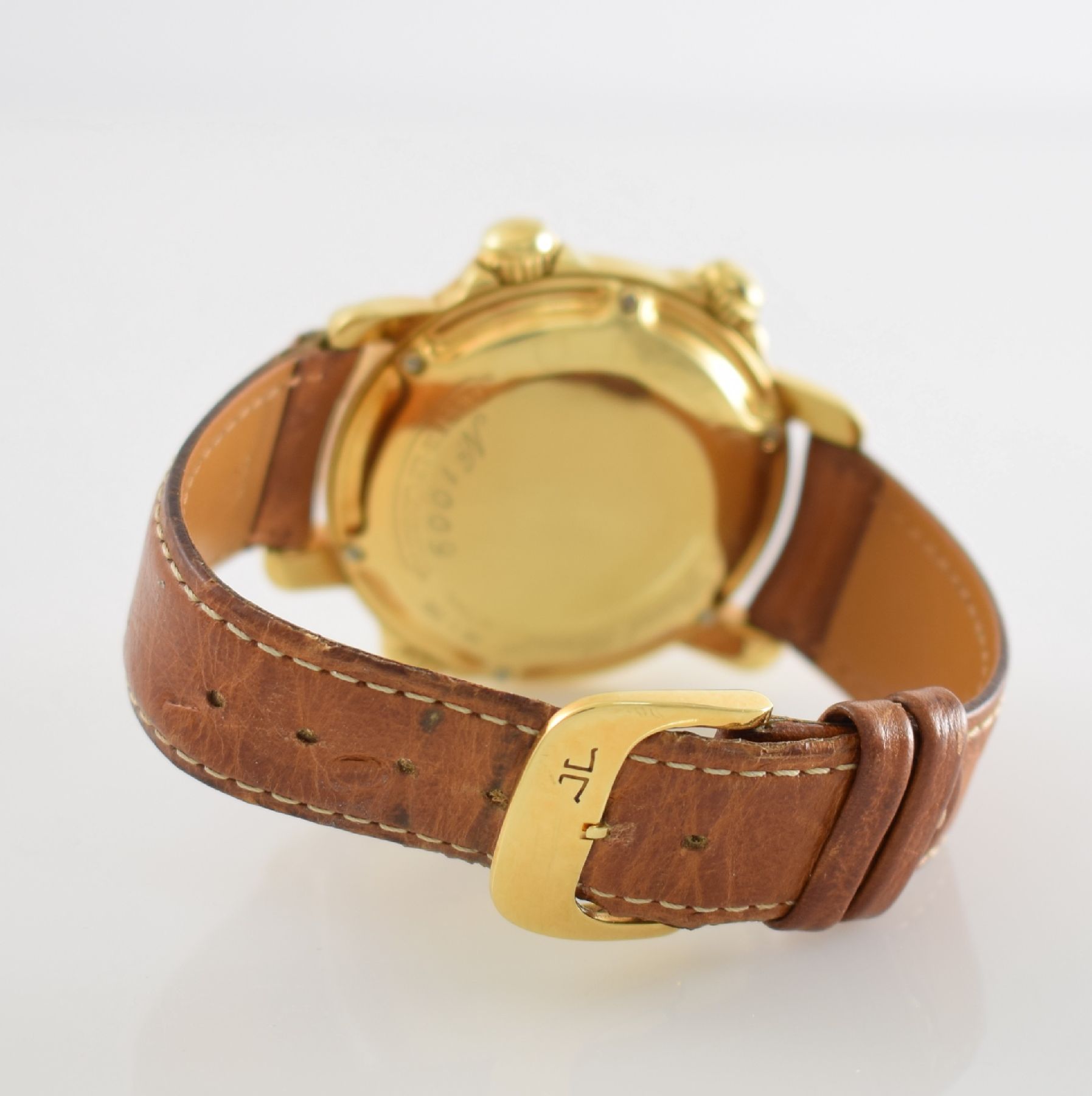 Detail g: Jaeger-LeCoultre feine & seltene astronomische Herrenarmbanduhr Calendrier Perpétual Grand Réveil in GG 750/000, Schweiz 1990er Jahre, Automatik, ...