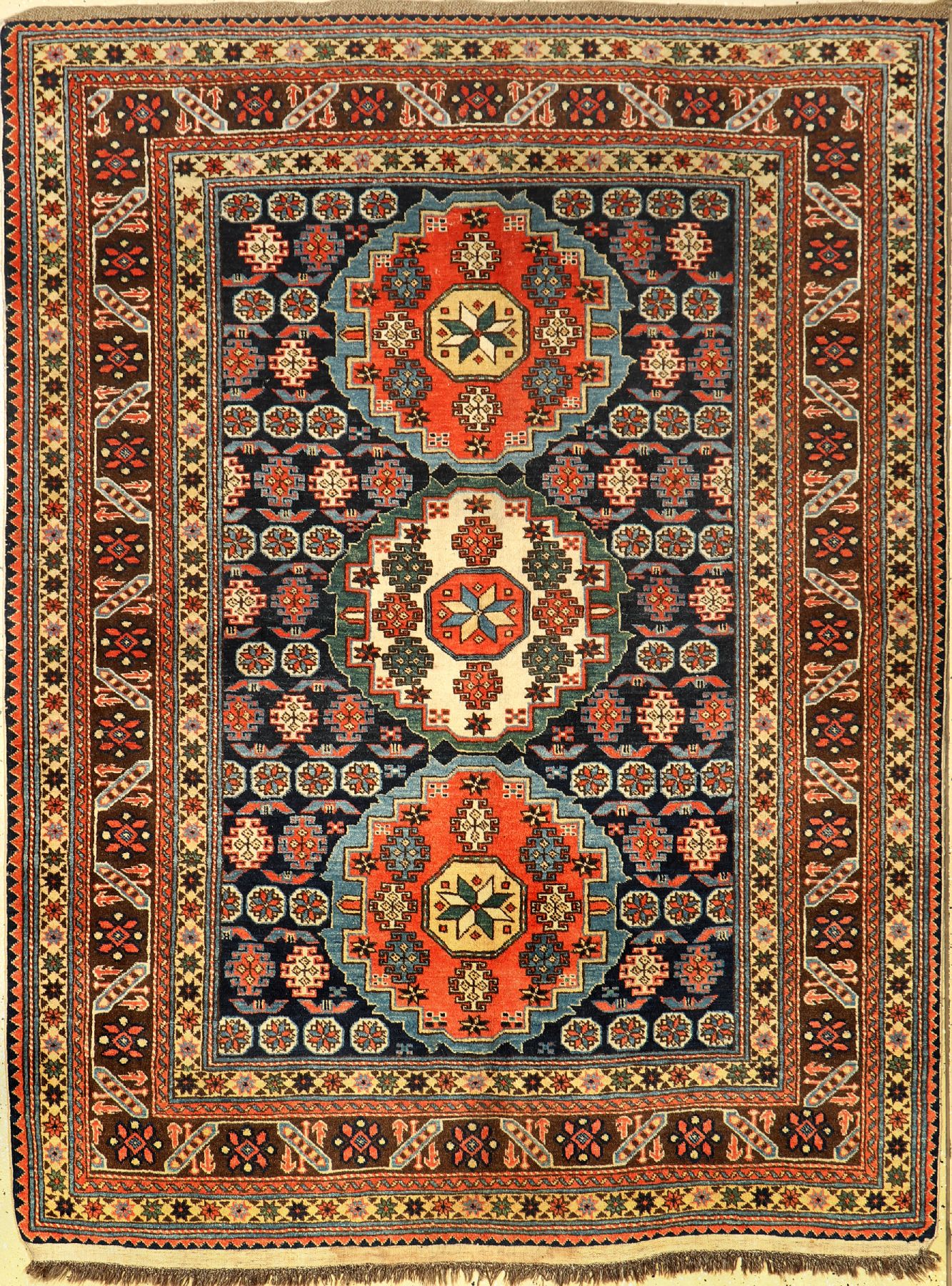 Azeri Schirwan, Azerbaijan, ca. 50 Jahre, Wolle auf Wolle, ca. 190 x 142 cm, EHZ: 2