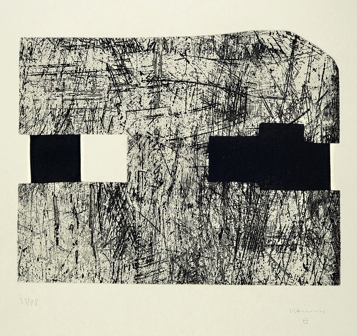 Eduardo Chillida, 1924-2002 San Sebastian, Munich, Radierung von 1994, handsigniert und num. 33/98, Blattgr. ca. 80x60cm, u.Gl., R.