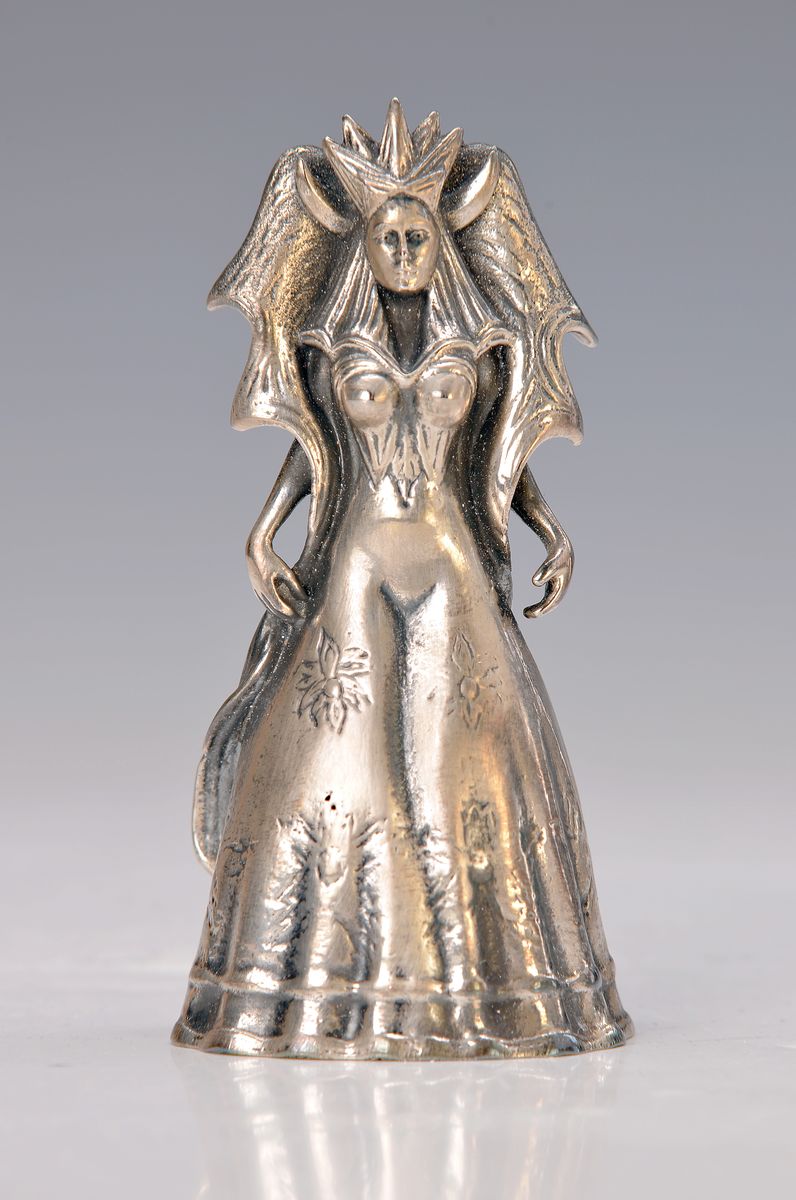 Ernst Fuchs, 1930 Wien-2015, Königin der Nacht, silberfarbener Metallguß, signiert, H. ca. 10cm