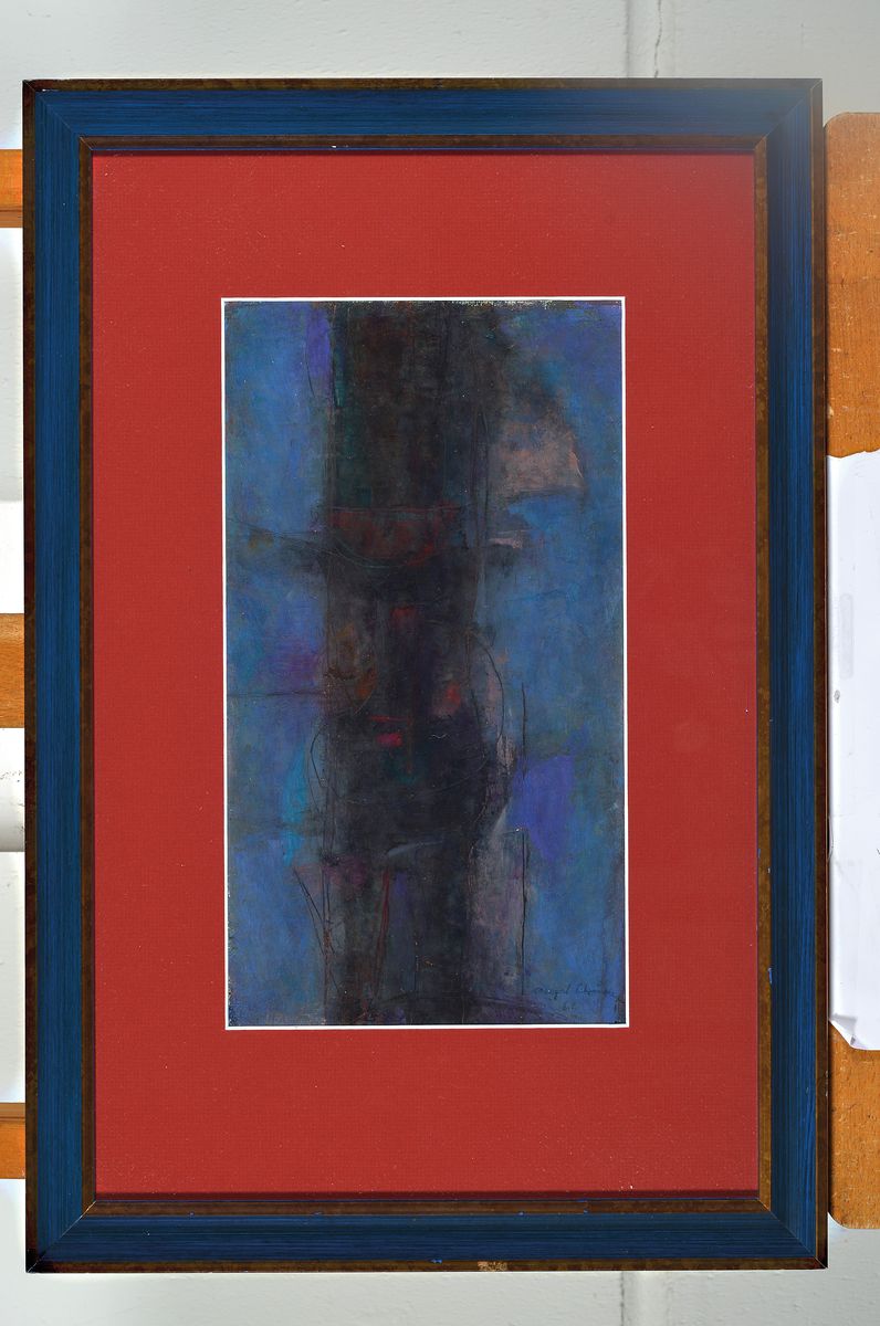 Detail l: Angel Chavez, 1929 Trujillo/Peru-1995, verschiedene Ausstellungen in Rio, Sao Paulo, New York, Washington usw., abstrakter Künstler, hier:2x ...
