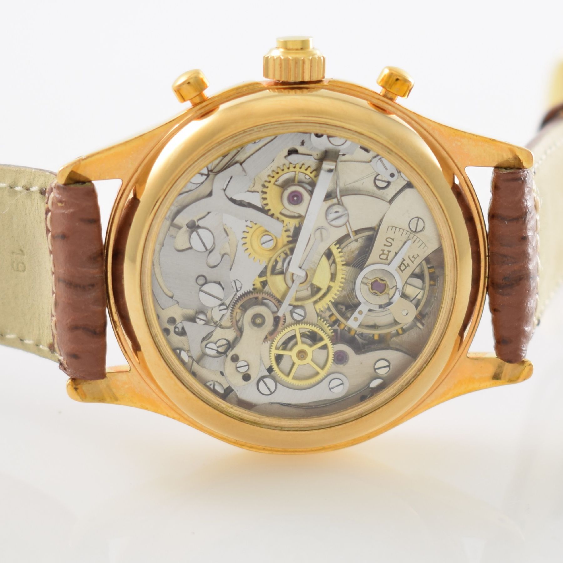 Detail f: DUBEY & SCHALDENBRAND INDEX-MOBILE Armbandchronograph mit Mono-Rattrapante, Schweiz um 1985, Handaufzug, verg. Geh. beids. vergl., schwarzes ...