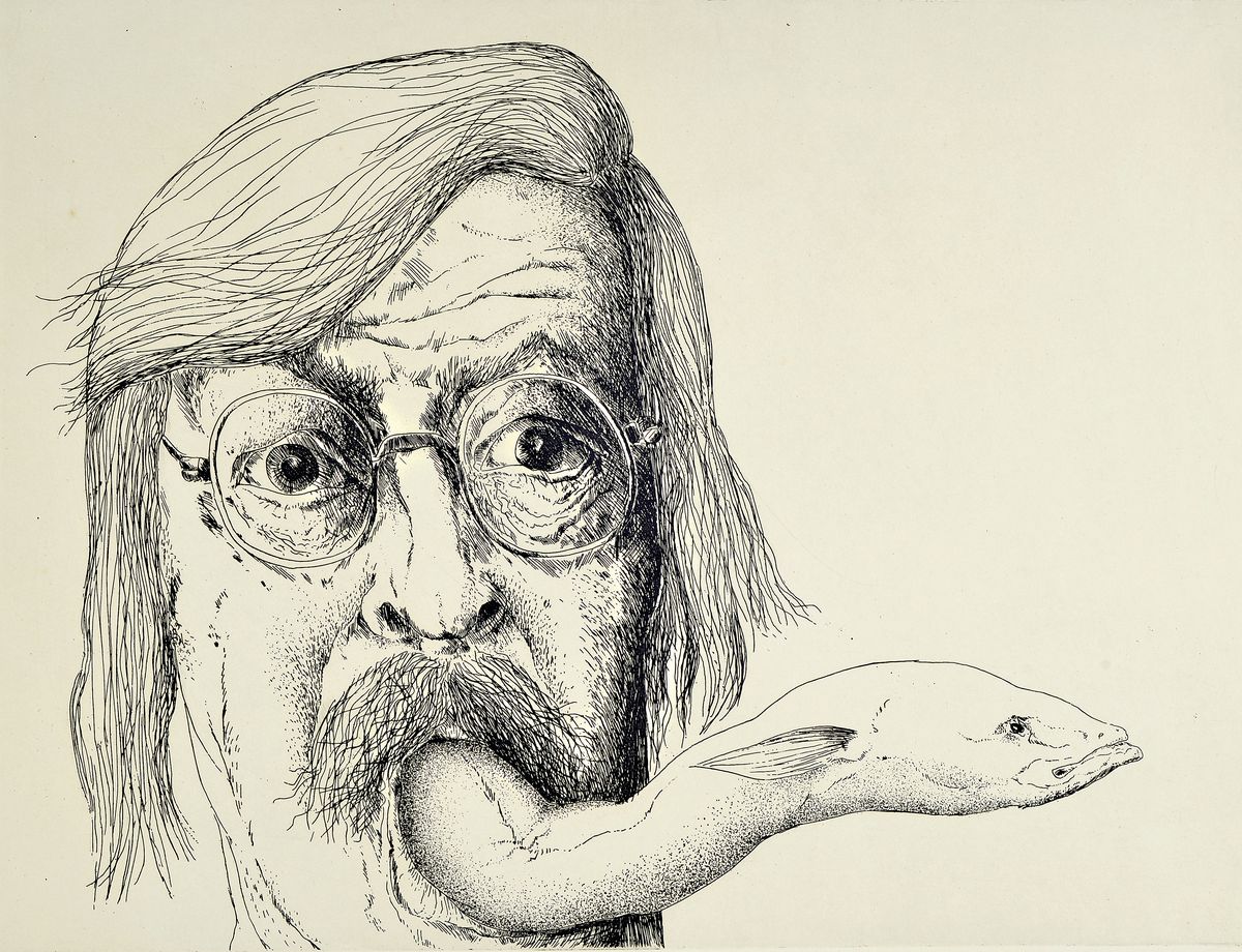 Günter Grass, 1927 Danzig-2015, Lübeck, Selbstporträt, Radierung, rechts untensigniert und nummeriert 33/80, datiert (19)76,Blattgrösse ca. ...