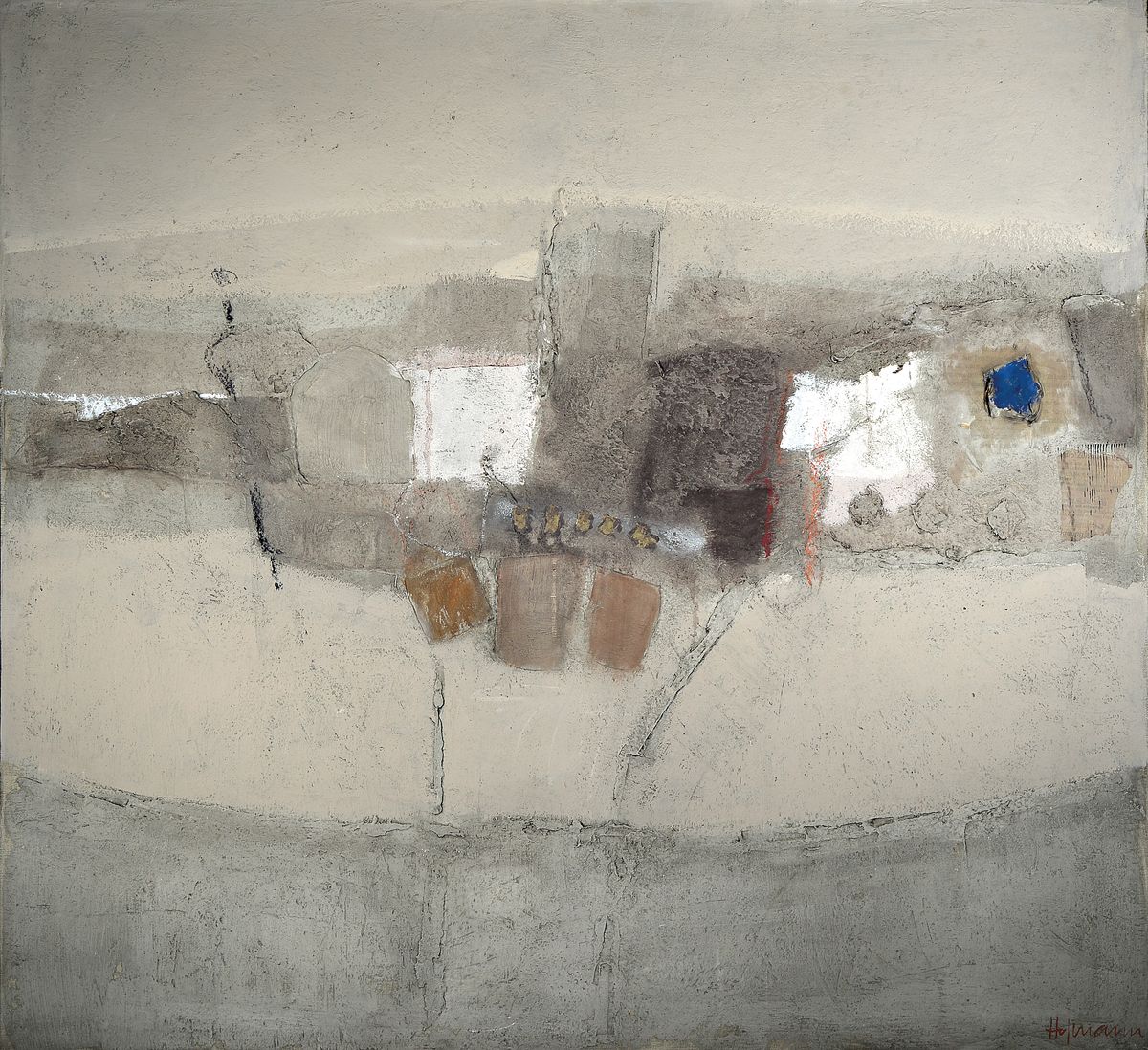Hermann Hofmann, 1920 Ems GR Schweiz - 1996 Unterengstringen, Umbria, Öl/Lwd., re. u. signiert, ca. 120 x 130 cm, Rahmen: 122.5 x 132.5 cm