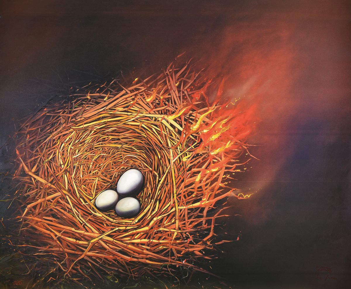 Bruno Bruni, geb. 1935, La Fine, Farboffset, handsigniert, ca. 91.5x108cm
