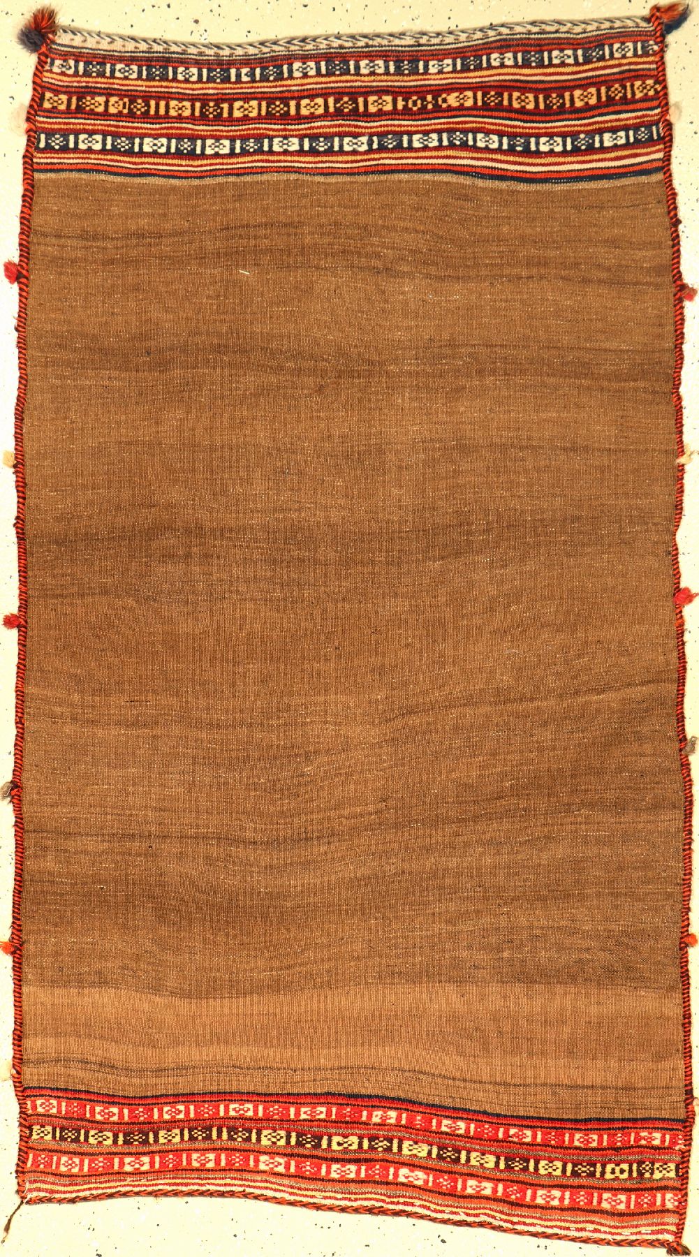 Gashgai Sofreh alt, Persien, Kamelwolle, um1930, Wolle auf Wolle, ca. 175 x 97 cm, Kamelwollgrund, EHZ: 2-3, selten