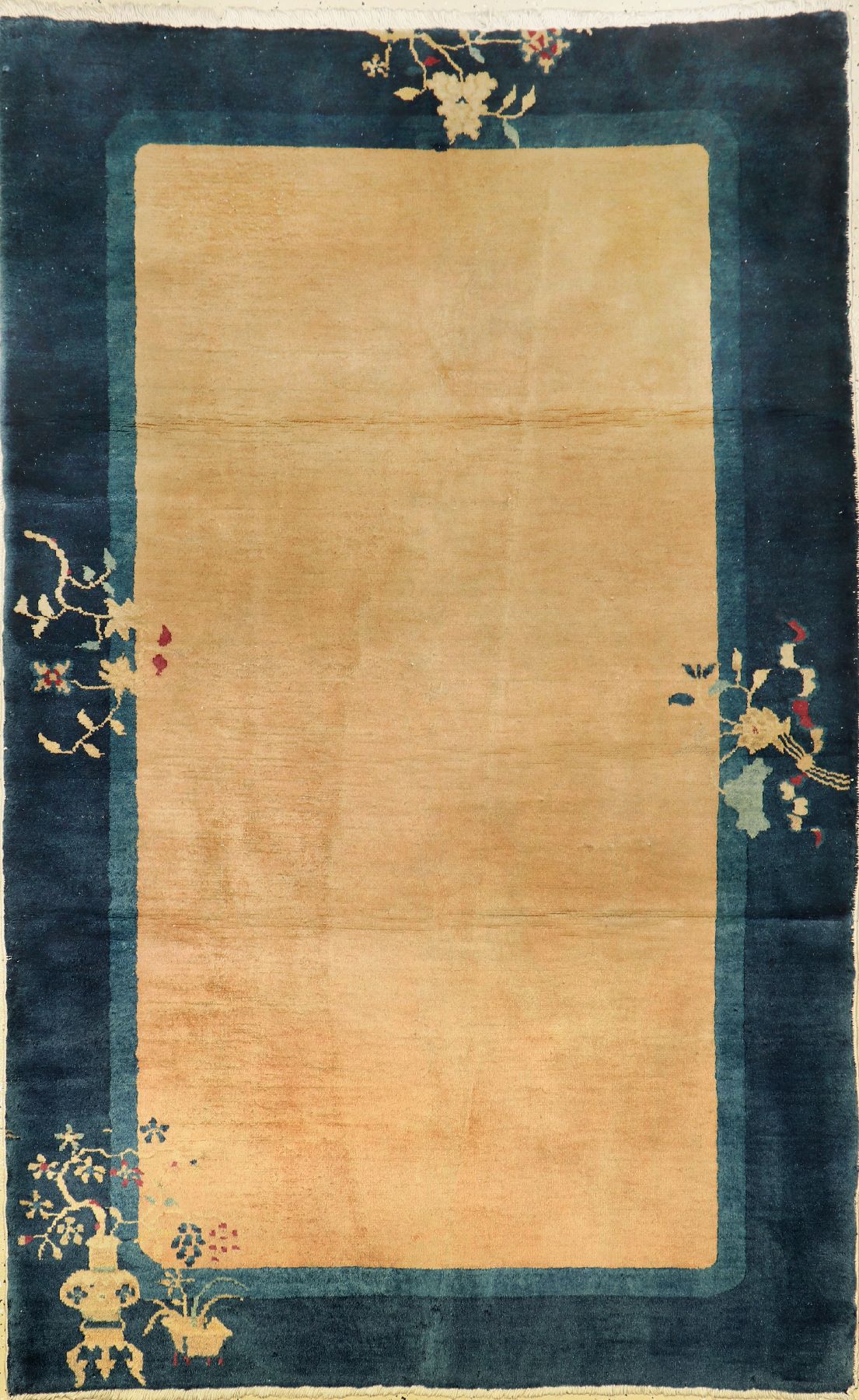 Peking alt, China, um 1940, Wolle auf Baumwolle, ca. 196 x 123 cm, dekorativ, EHZ: 3-4