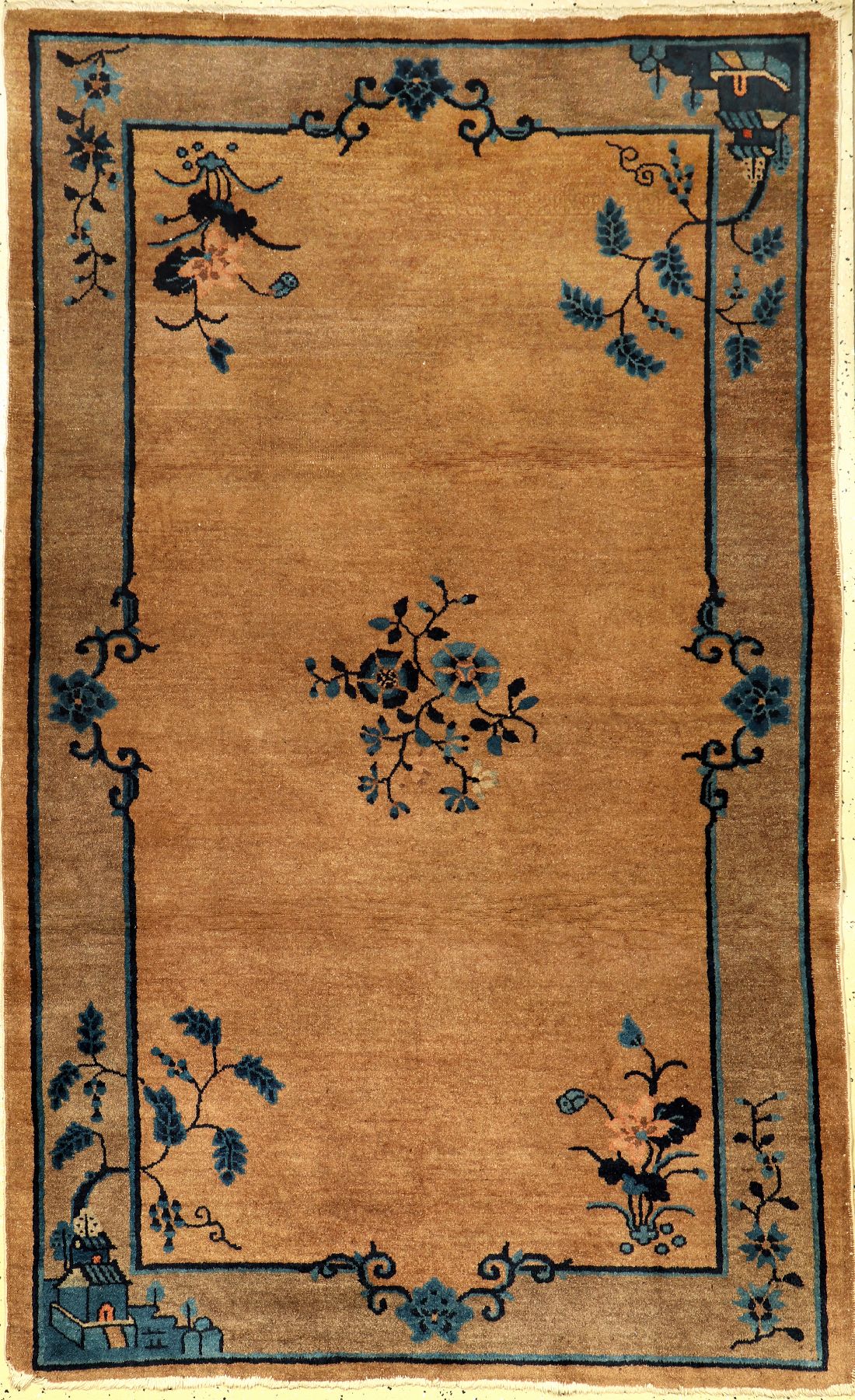 Peking antik, China, um 1900, Wolle auf Baumwolle, ca. 203 x 124 cm, dekorativ, EHZ: 3